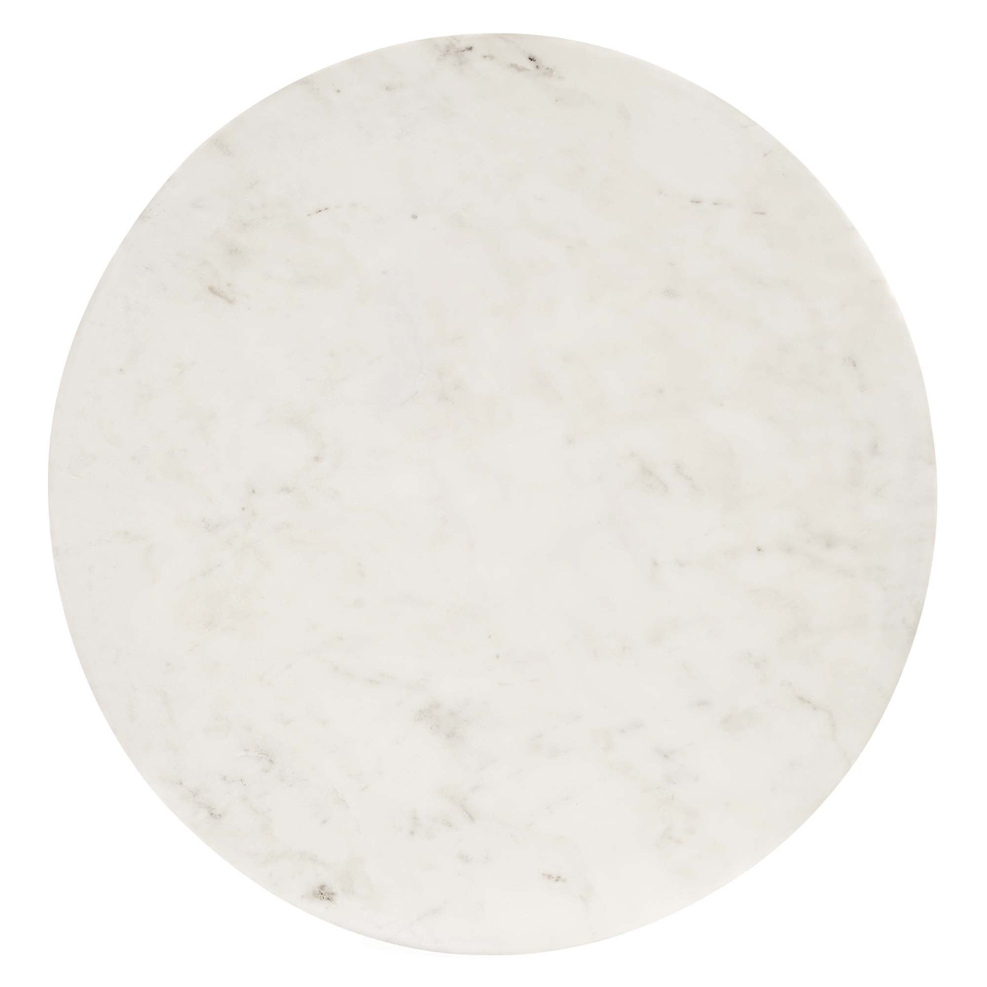 Modway Viva Round White Marble Side Table