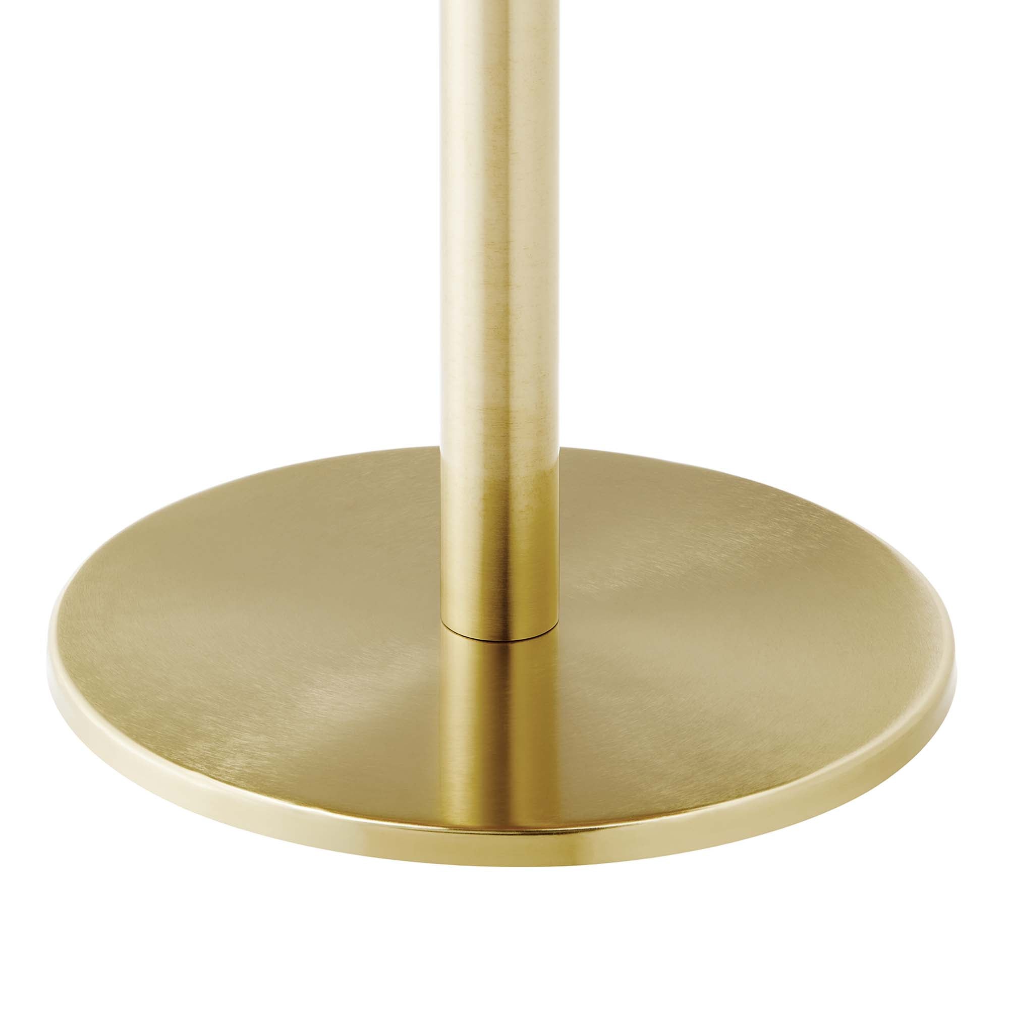 Modway Viva Round White Marble Side Table