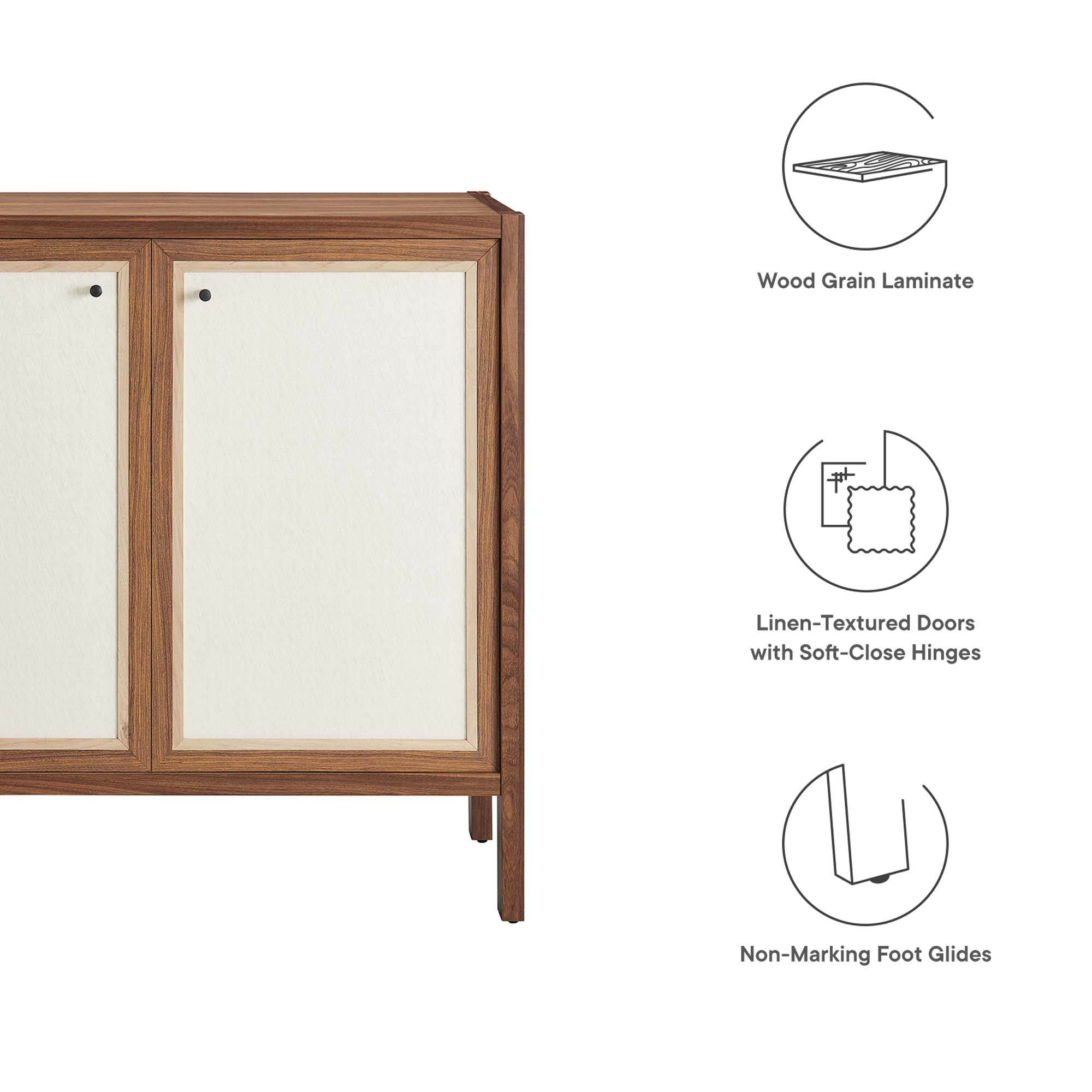 Modway Capri 33" Wood Grain Storage Cabinet