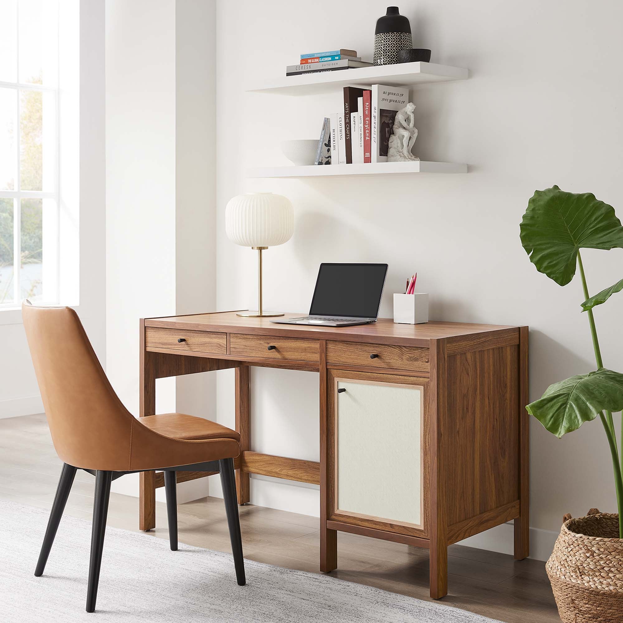 Modway Capri 49" Wood Grain Office Desk