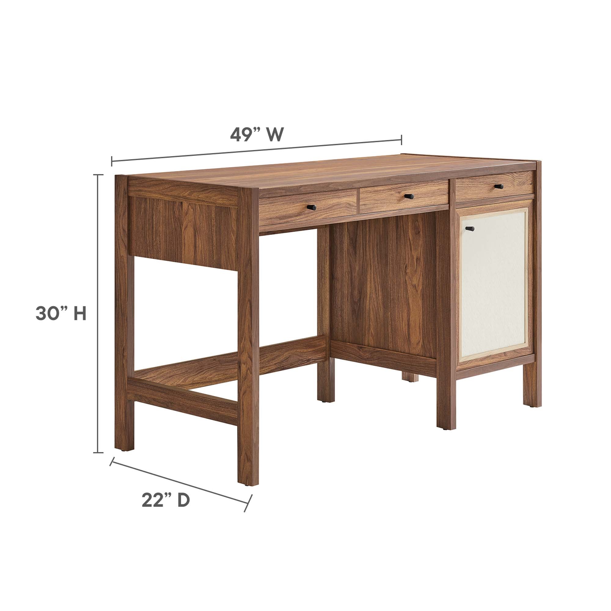 Modway Capri 49" Wood Grain Office Desk