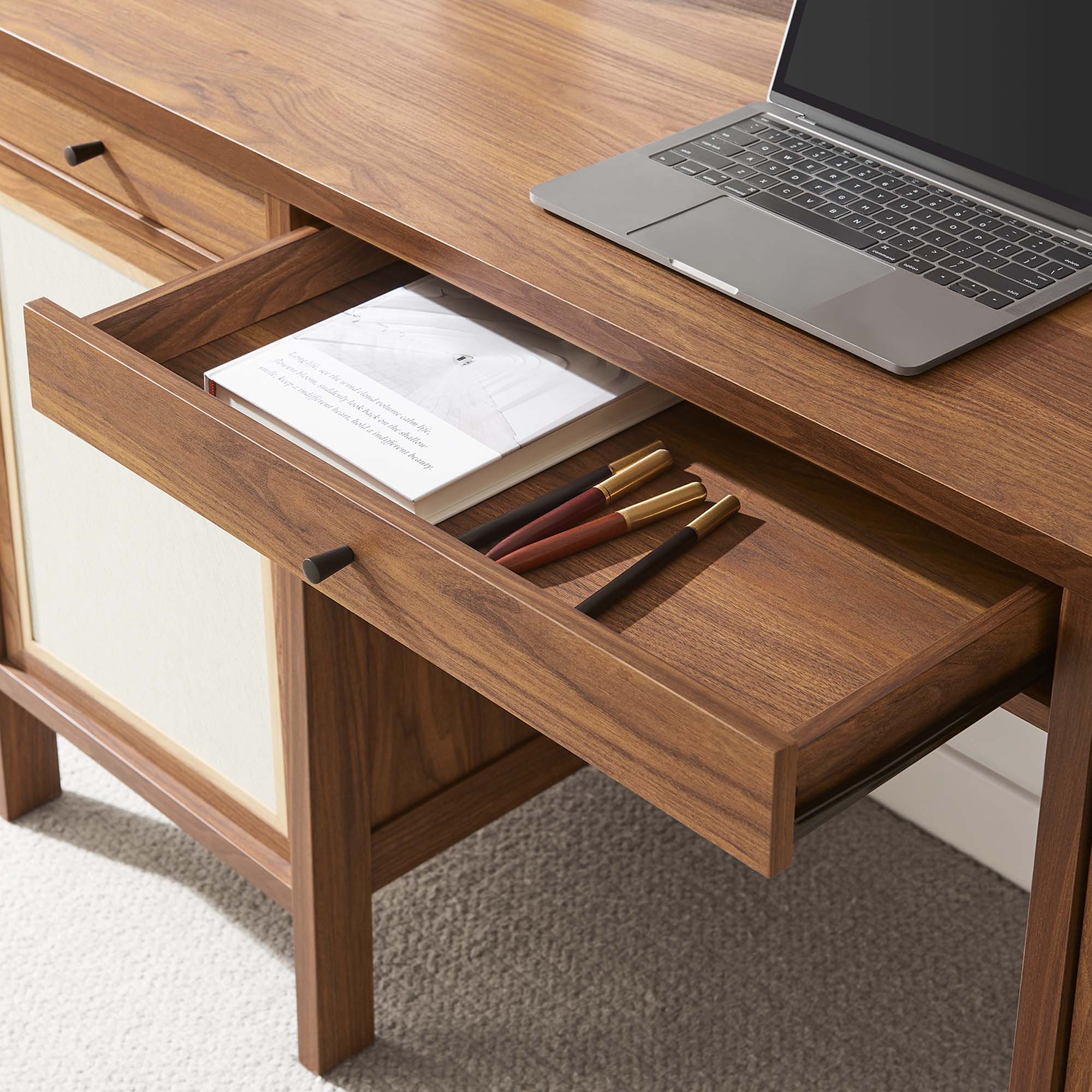 Modway Capri 58" Wood Grain Office Desk