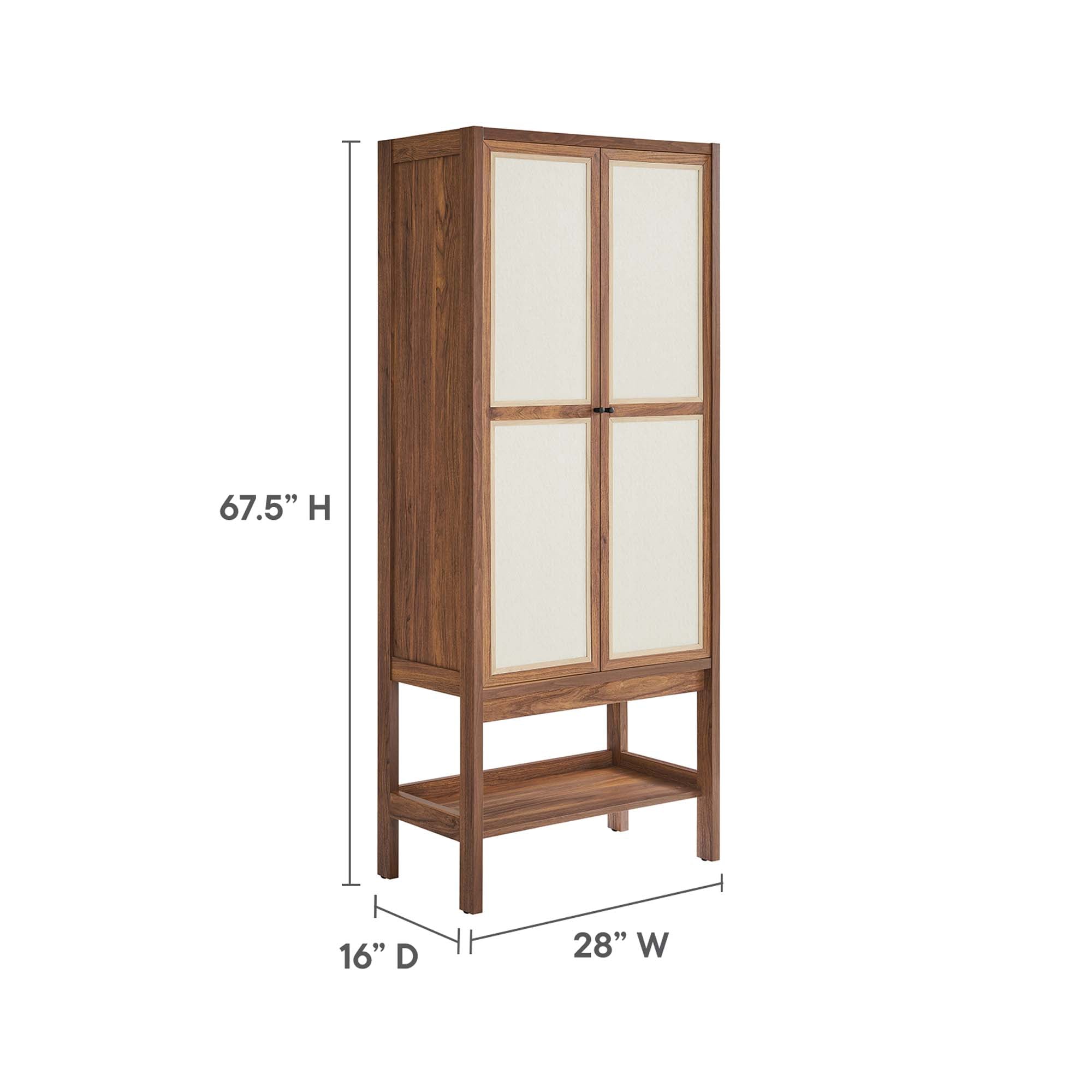 Modway Capri Tall Wood Grain Standing Storage Cabinet