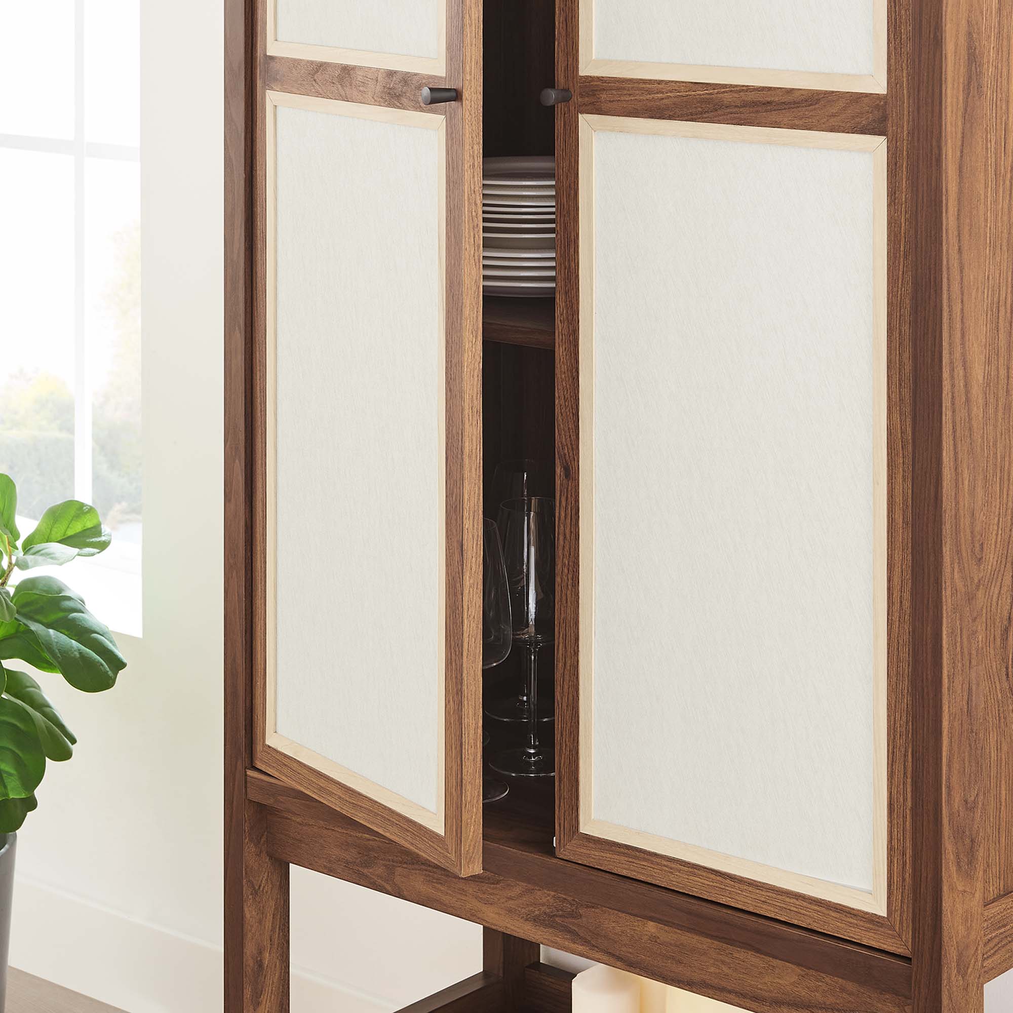 Modway Capri Tall Wood Grain Standing Storage Cabinet