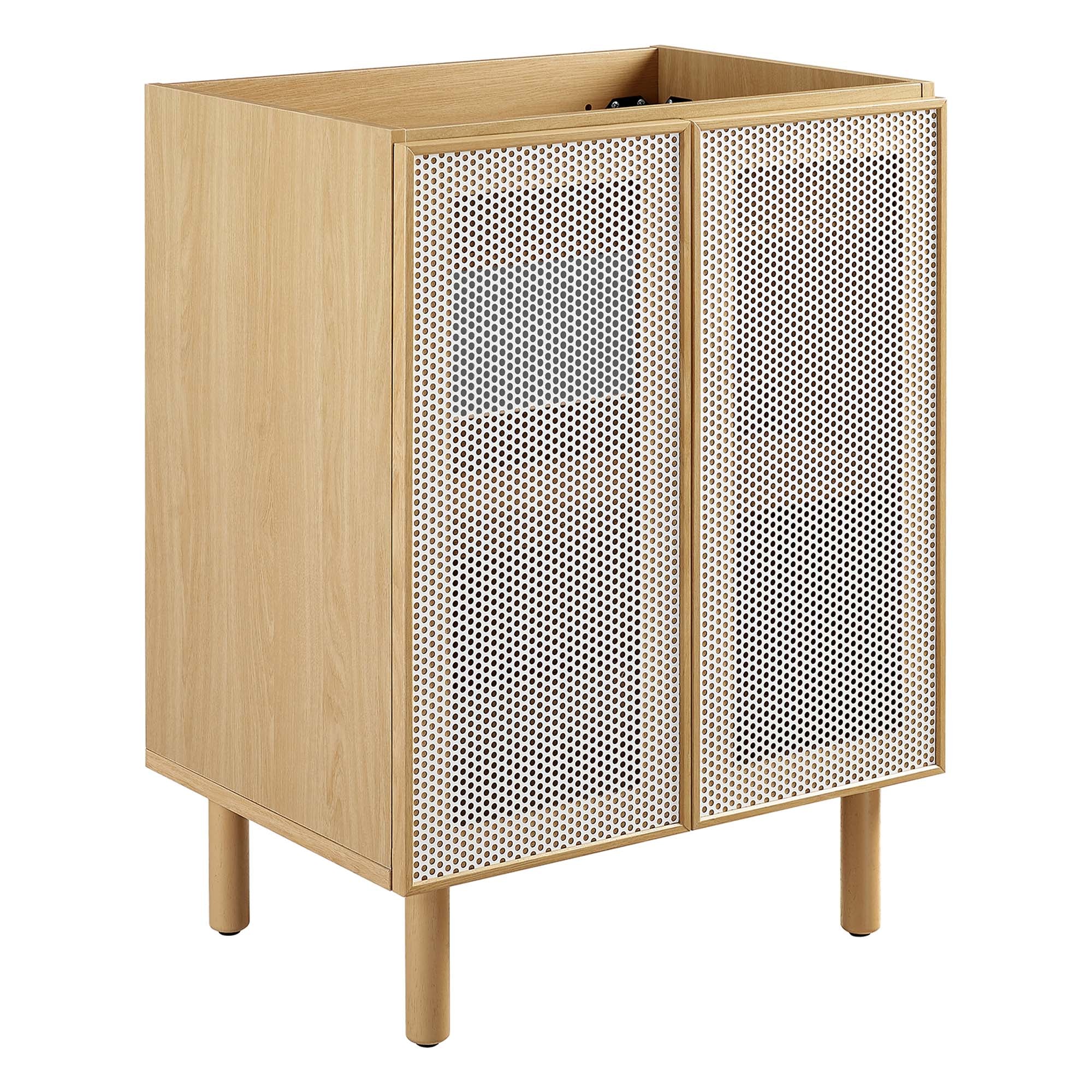Modway Calla 24" Perforated Metal Bathroom Vanity Cabinet (Sink Basin Not Included)