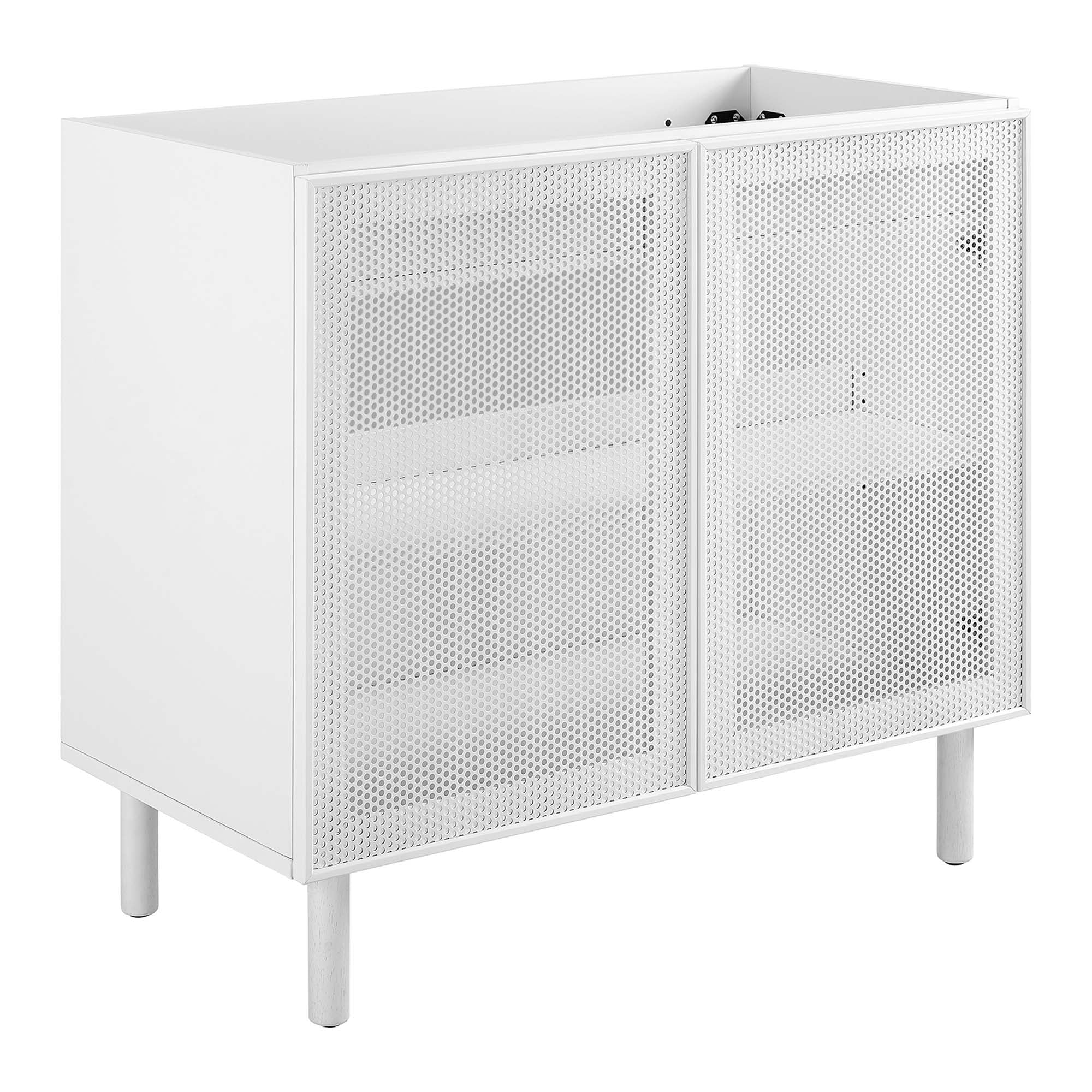 Modway Calla 36" Perforated Metal Bathroom Vanity Cabinet (Sink Basin Not Included)