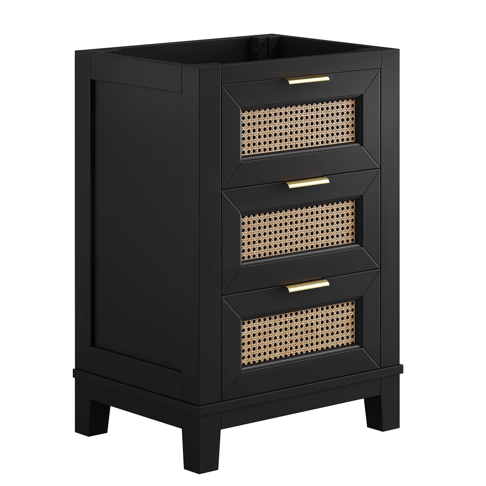 Modway Dixie 24” Solid Wood Bathroom Vanity Cabinet (Sink Basin Not Included)