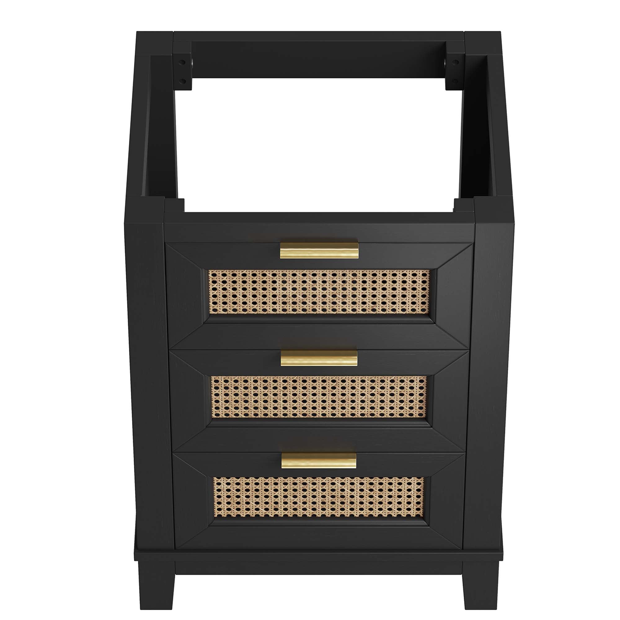Modway Dixie 24” Solid Wood Bathroom Vanity Cabinet (Sink Basin Not Included)
