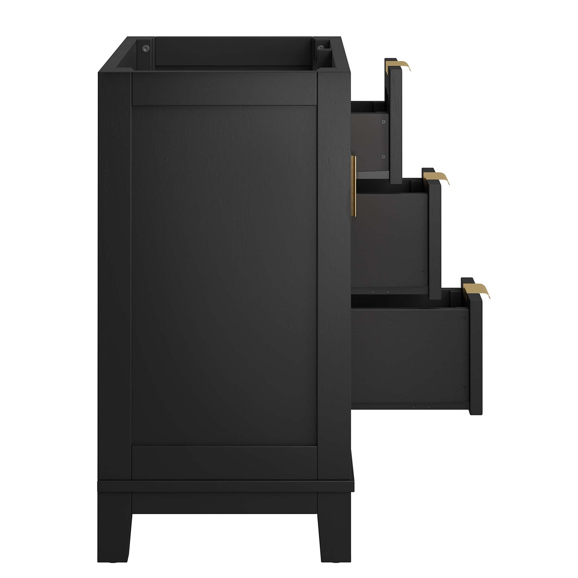 Modway Dixie 36” Solid Wood Bathroom Vanity Cabinet (Sink Basin Not Included)