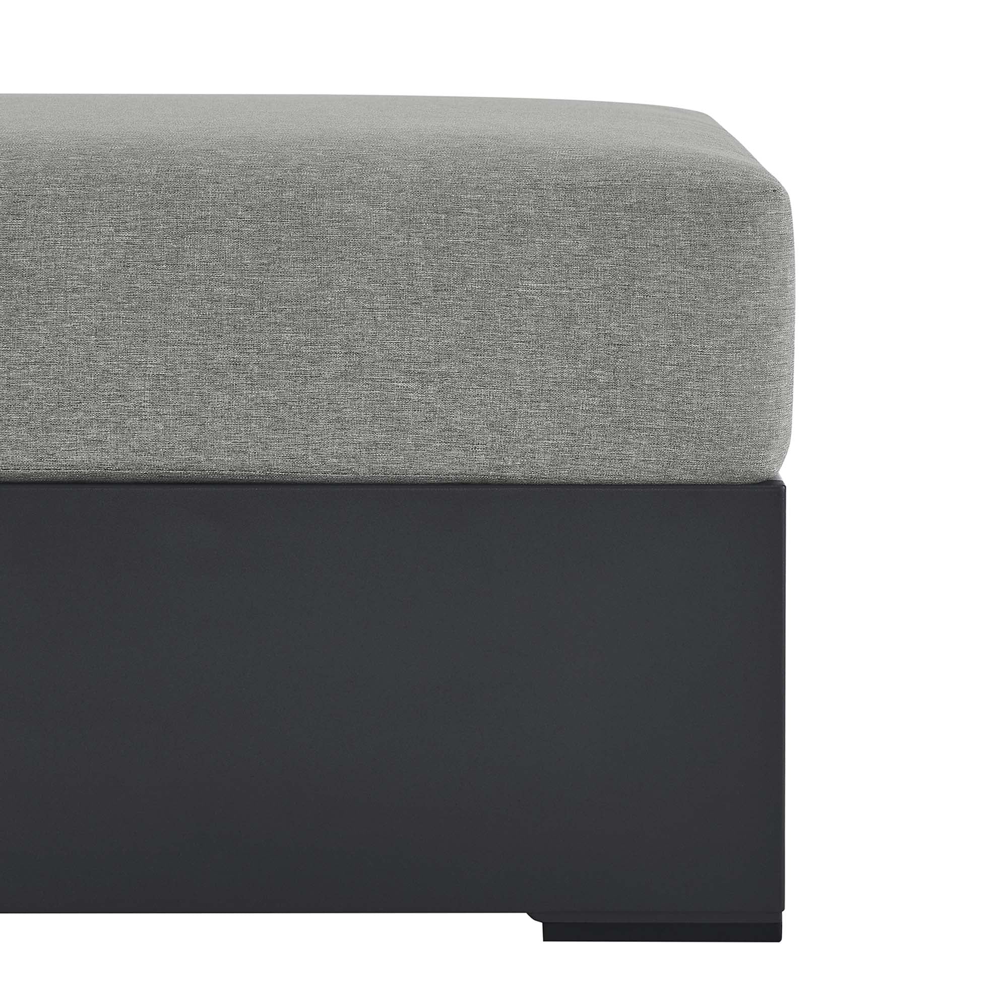 Modway Tahoe Outdoor Patio Powder-Coated Aluminum Ottoman