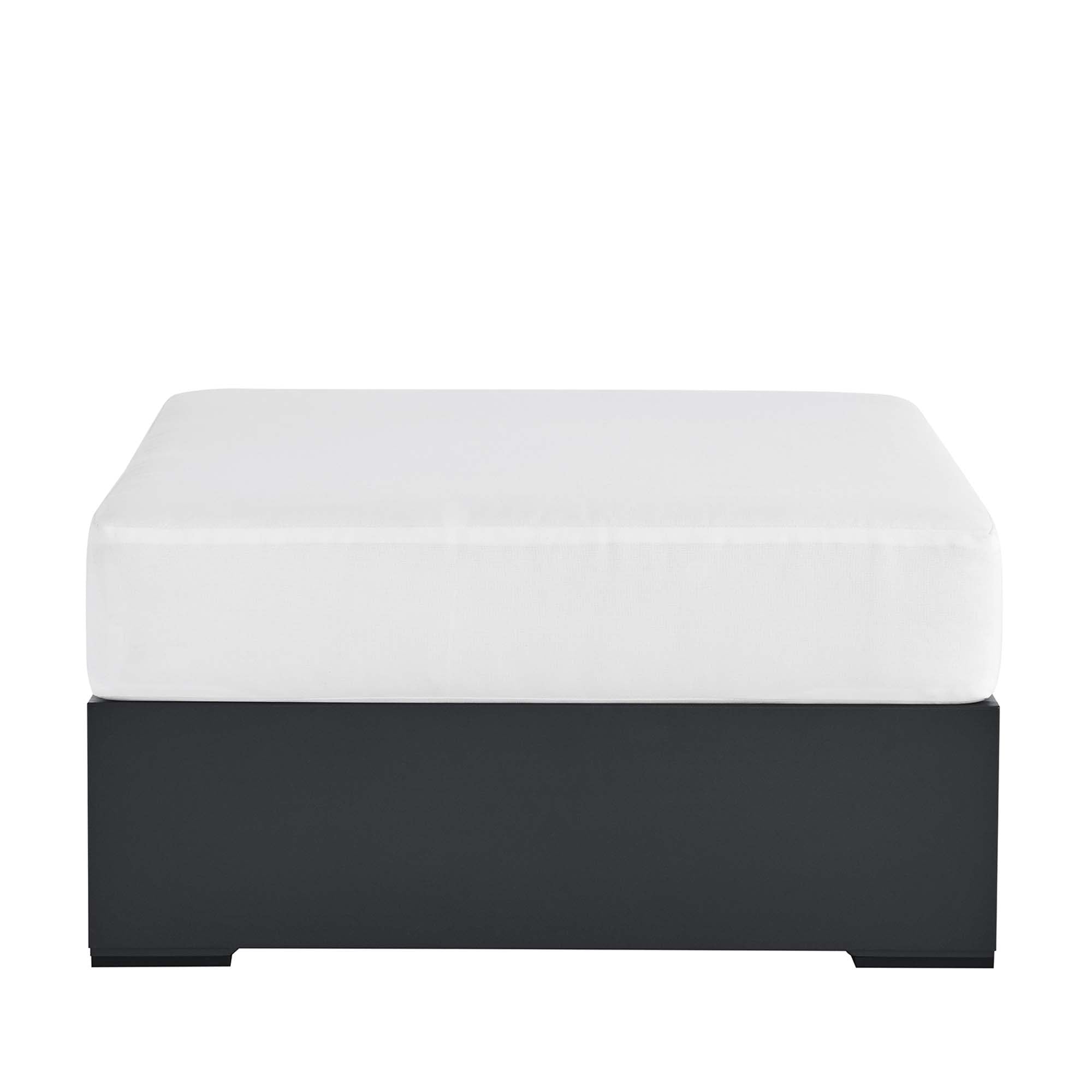 Modway Tahoe Outdoor Patio Powder-Coated Aluminum Ottoman