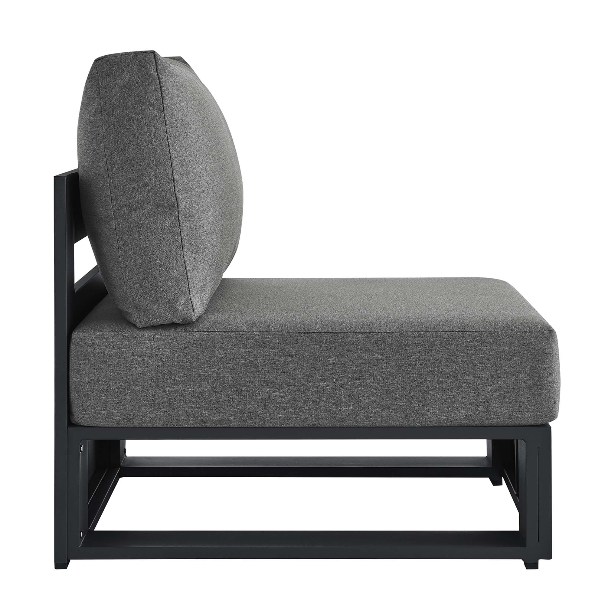 Modway Tahoe Outdoor Patio Powder-Coated Aluminum Modular Armless Chair