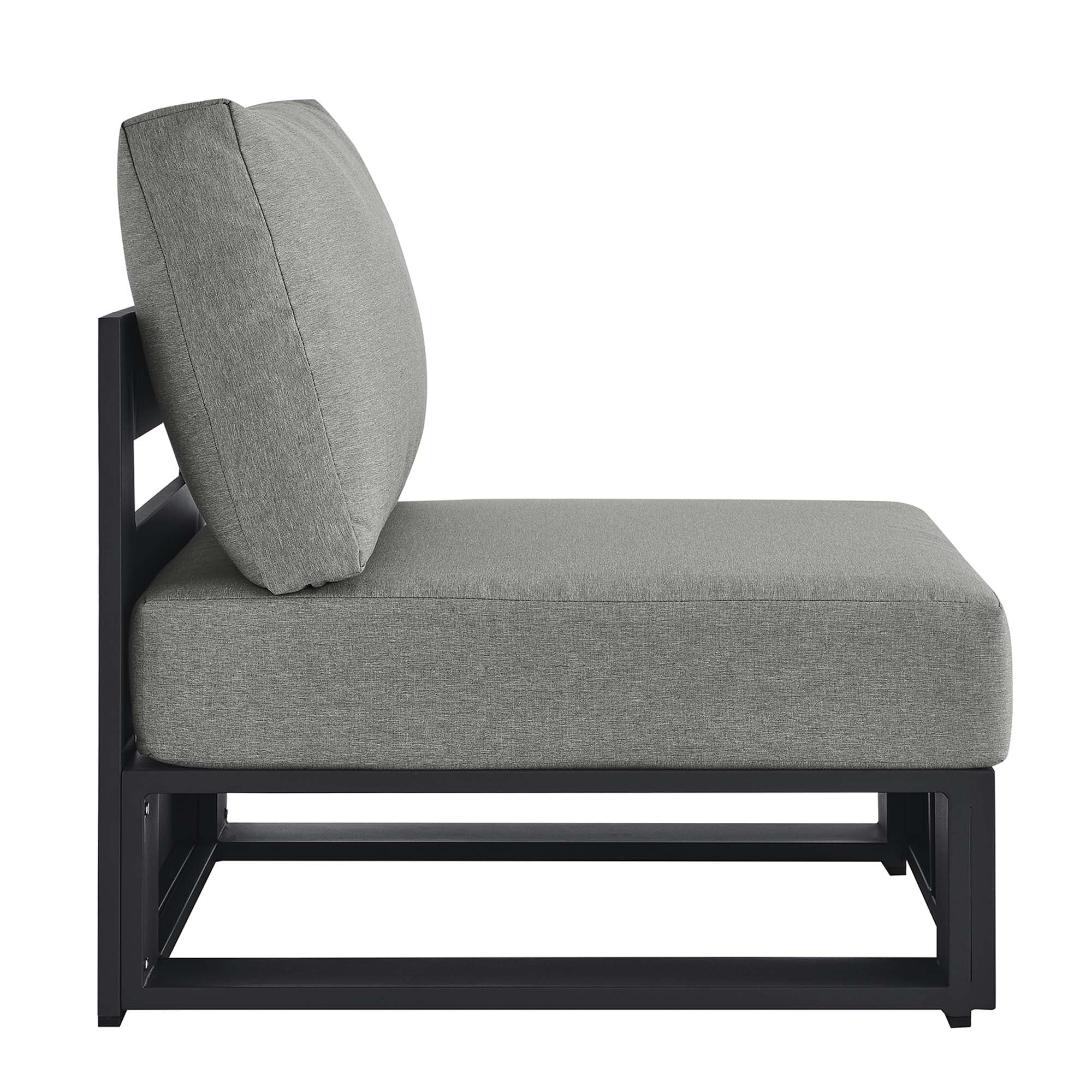 Modway Tahoe Outdoor Patio Powder-Coated Aluminum Modular Armless Chair