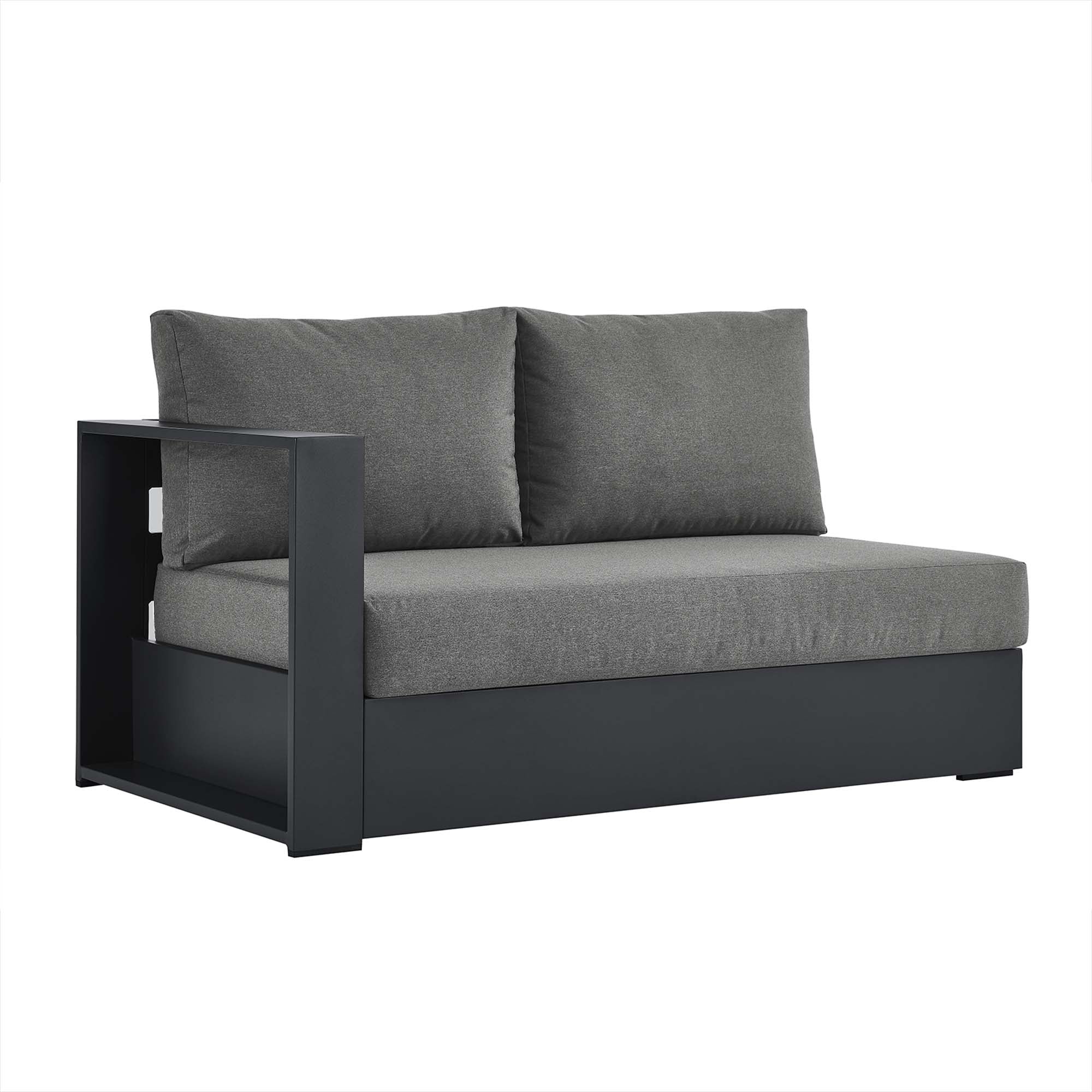 Modway Tahoe Outdoor Patio Powder-Coated Aluminum Modular Left-Facing Loveseat