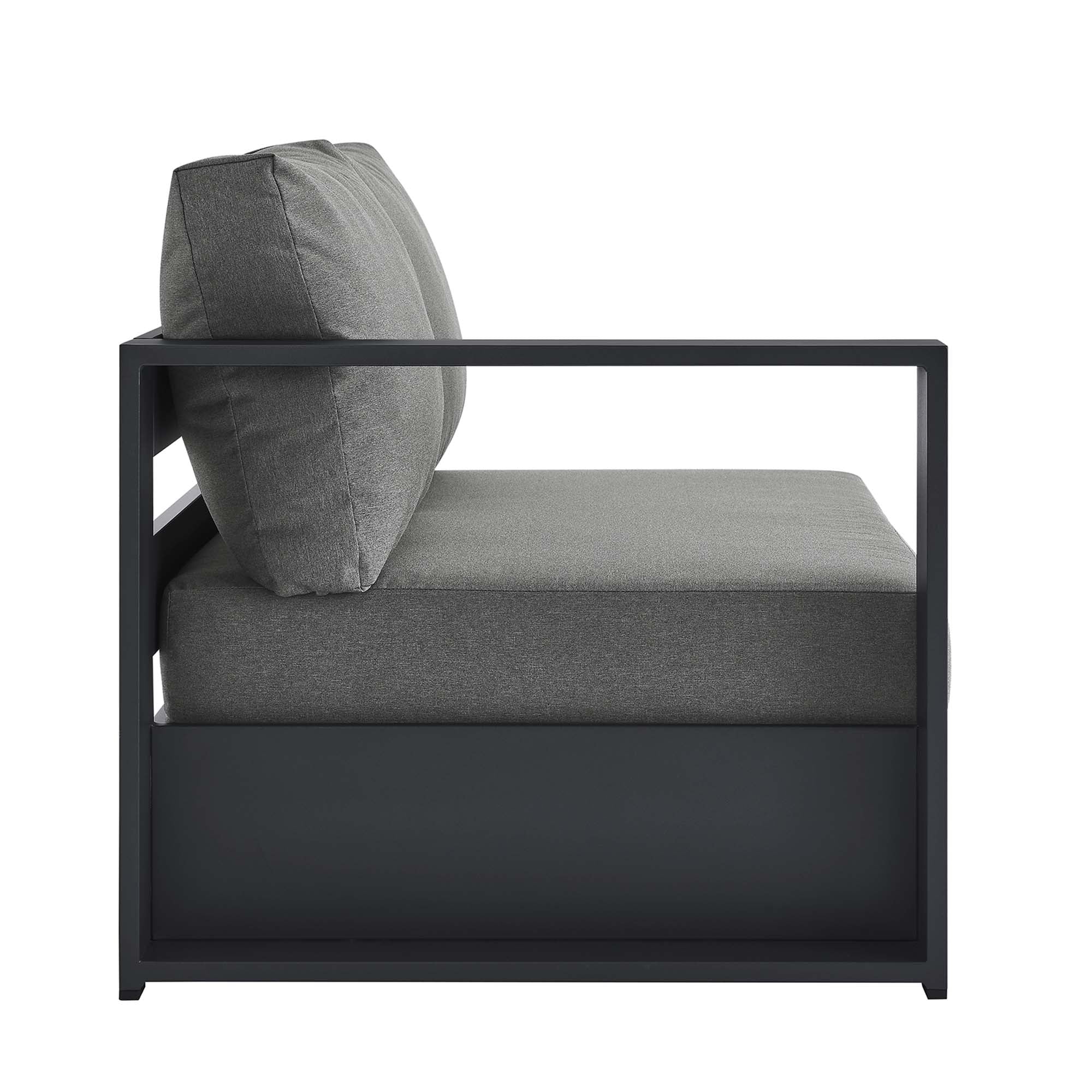 Modway Tahoe Outdoor Patio Powder-Coated Aluminum Modular Left-Facing Loveseat