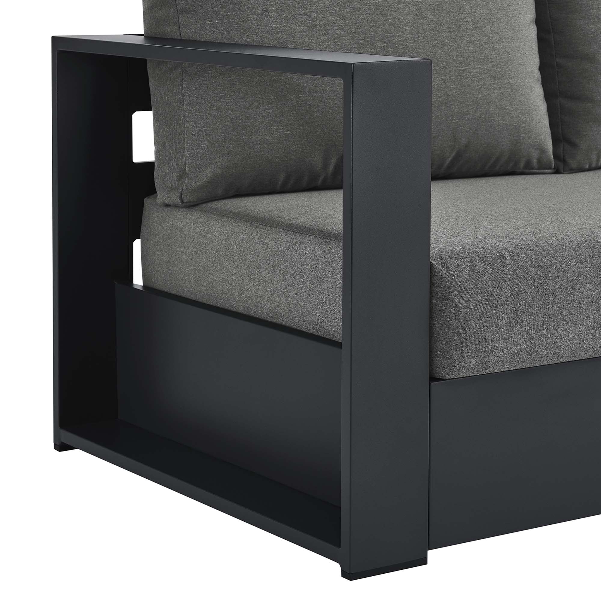 Modway Tahoe Outdoor Patio Powder-Coated Aluminum Modular Left-Facing Loveseat