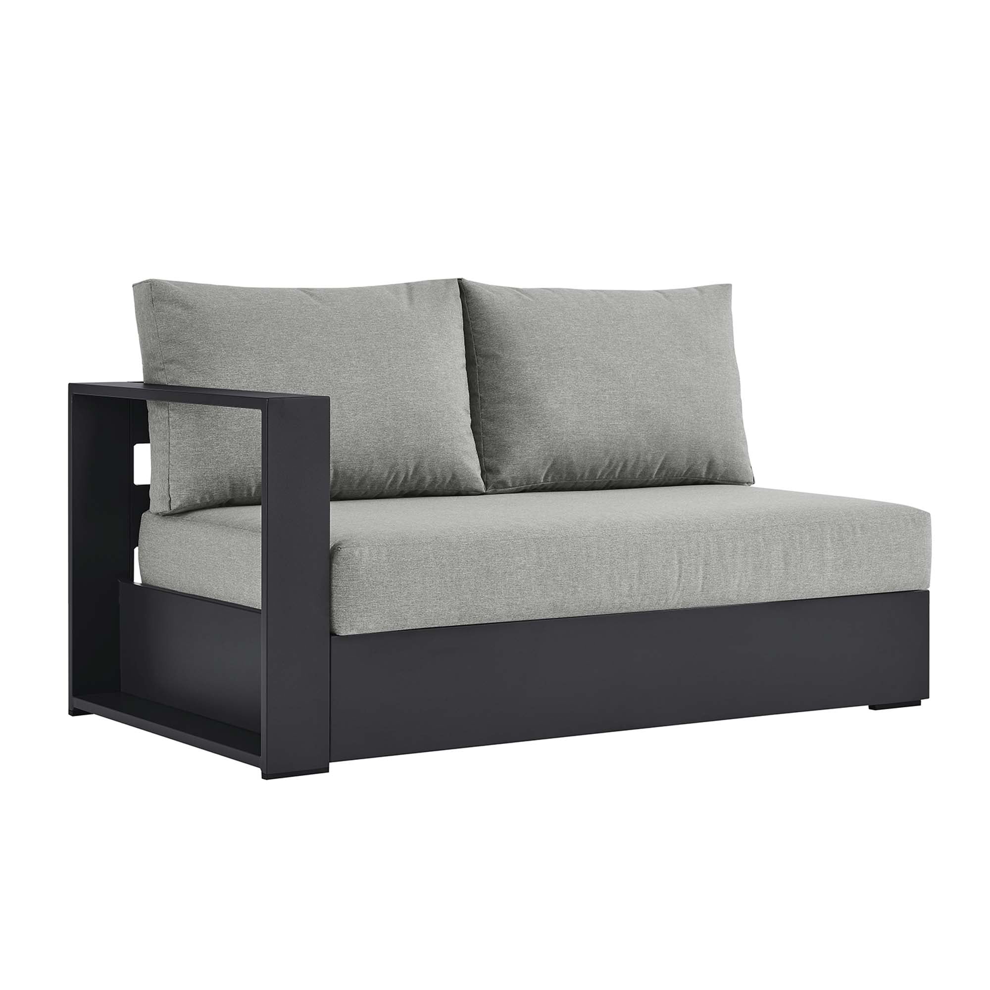 Modway Tahoe Outdoor Patio Powder-Coated Aluminum Modular Left-Facing Loveseat