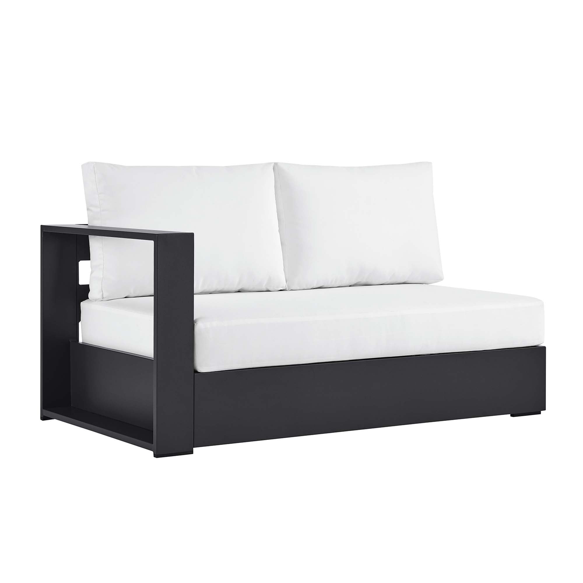 Modway Tahoe Outdoor Patio Powder-Coated Aluminum Modular Left-Facing Loveseat