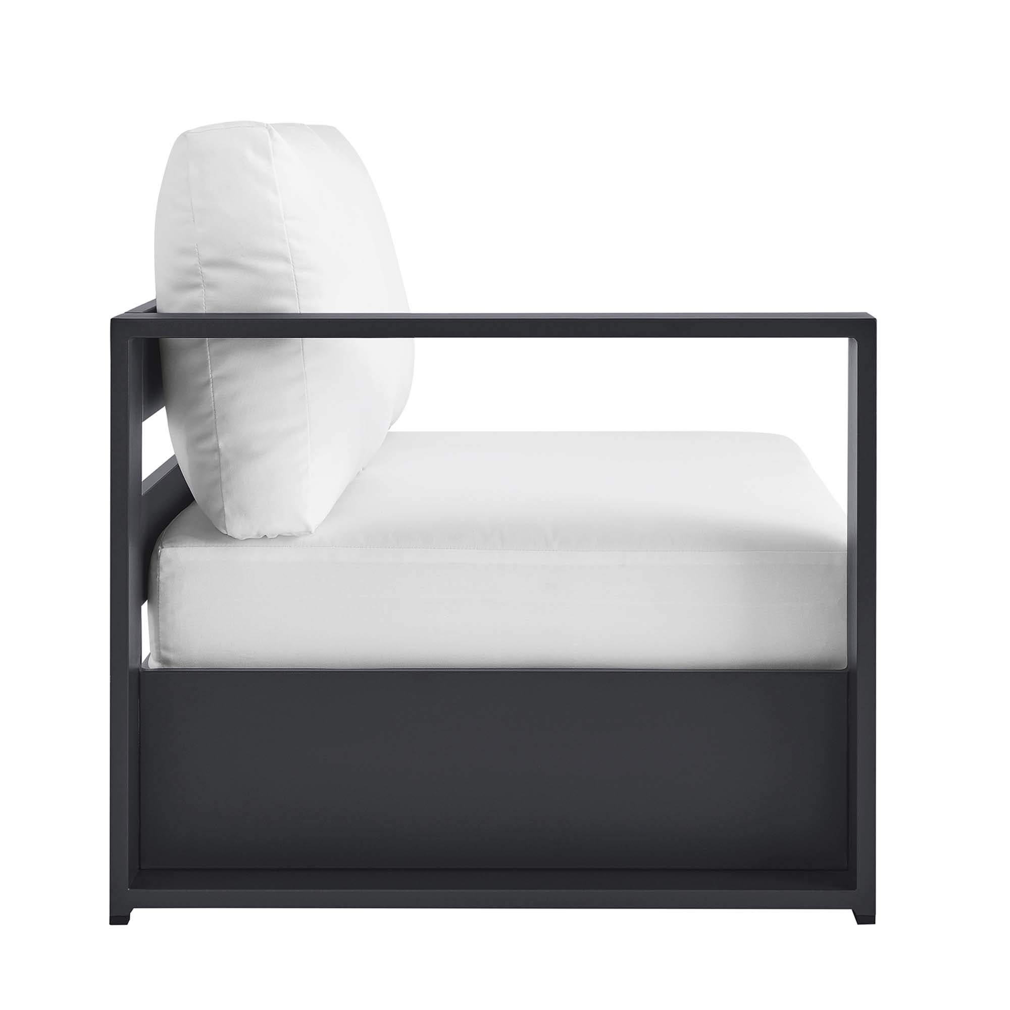 Modway Tahoe Outdoor Patio Powder-Coated Aluminum Modular Left-Facing Loveseat
