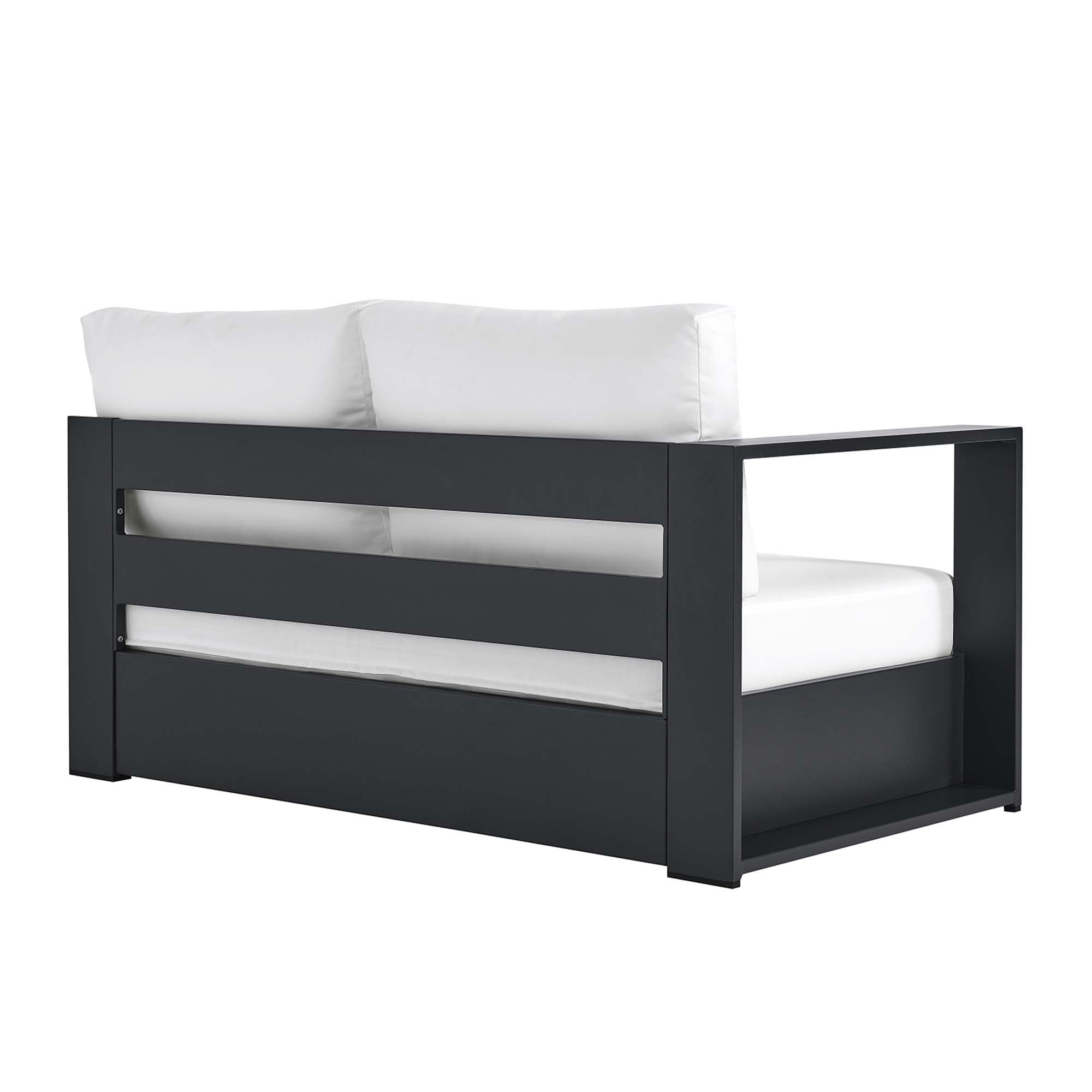 Modway Tahoe Outdoor Patio Powder-Coated Aluminum Modular Left-Facing Loveseat