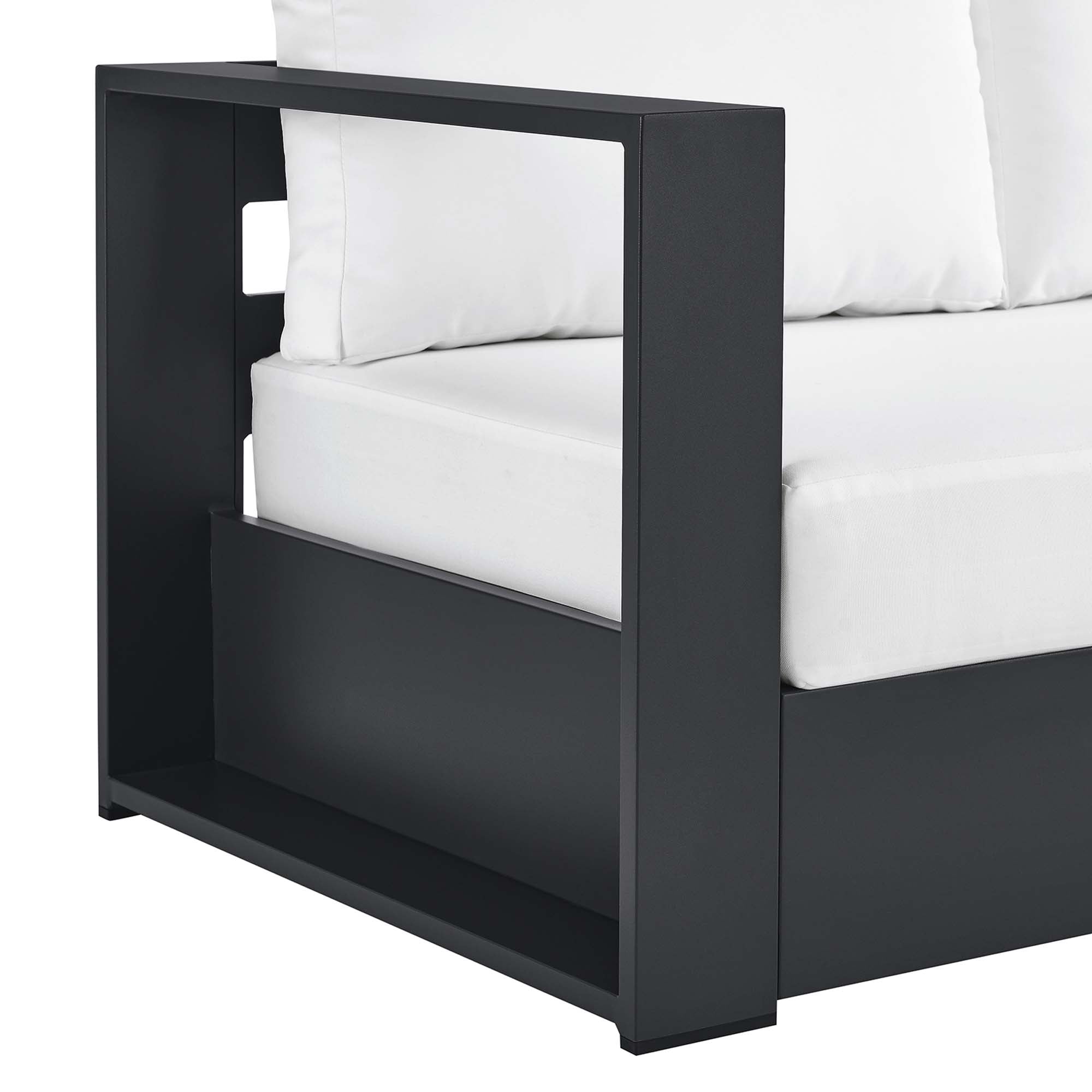 Modway Tahoe Outdoor Patio Powder-Coated Aluminum Modular Left-Facing Loveseat