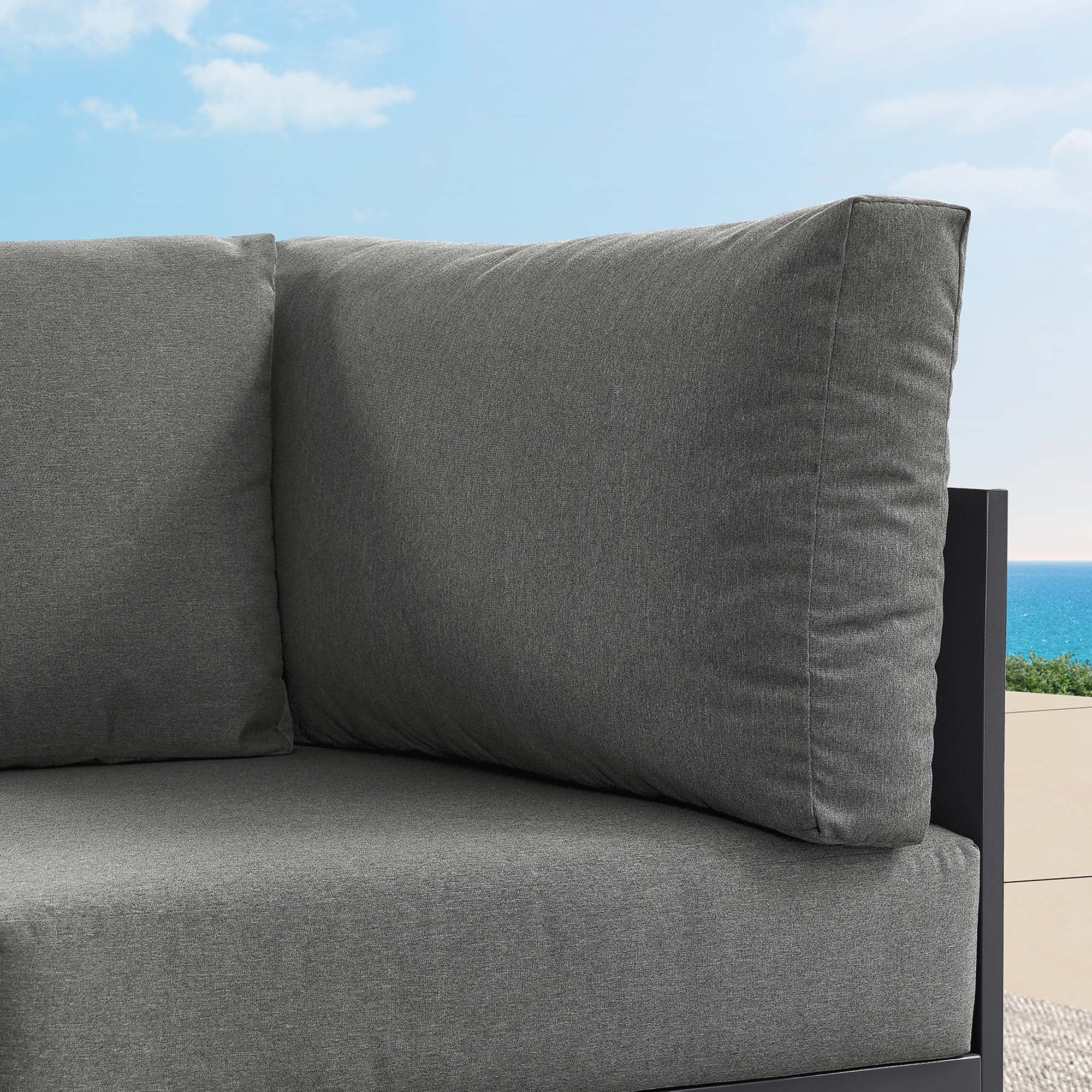 Modway Tahoe Outdoor Patio Powder-Coated Aluminum Modular Corner Chair