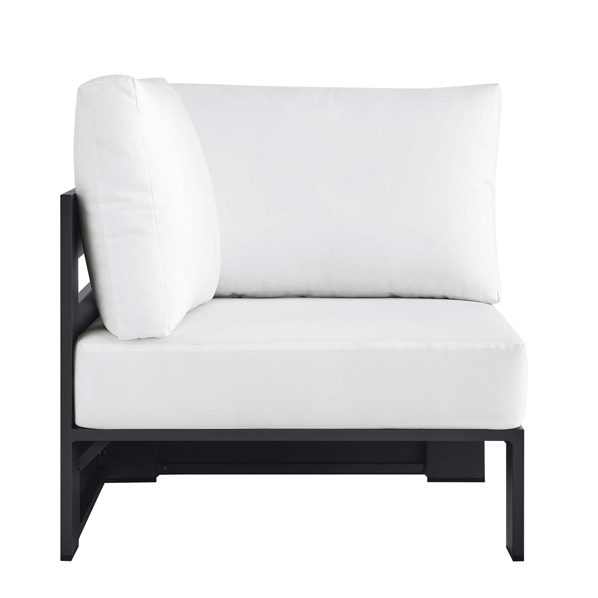 Modway Tahoe Outdoor Patio Powder-Coated Aluminum Modular Corner Chair