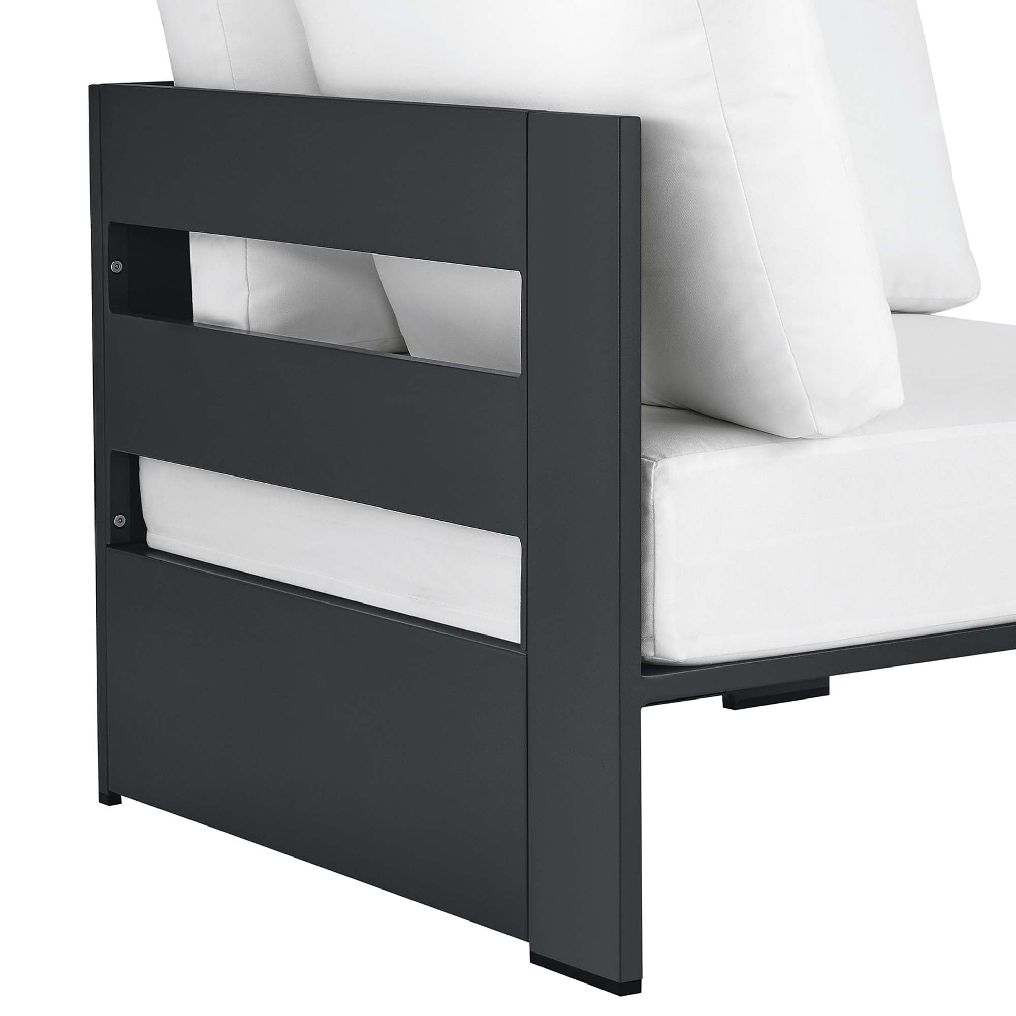 Modway Tahoe Outdoor Patio Powder-Coated Aluminum Modular Corner Chair