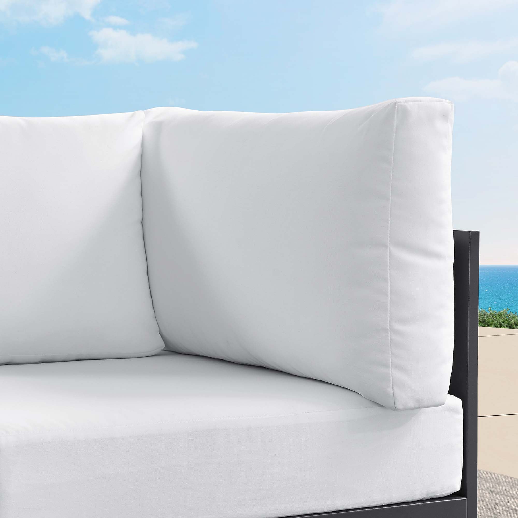 Modway Tahoe Outdoor Patio Powder-Coated Aluminum Modular Corner Chair