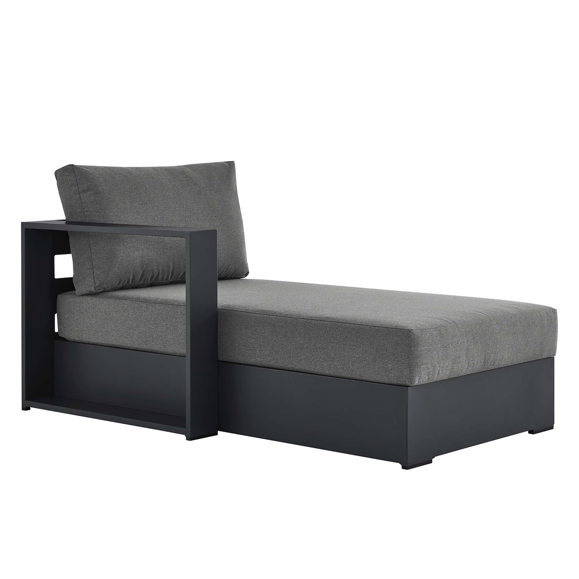 Modway Tahoe Outdoor Patio Powder-Coated Aluminum Modular Left-Facing Chaise Lounge