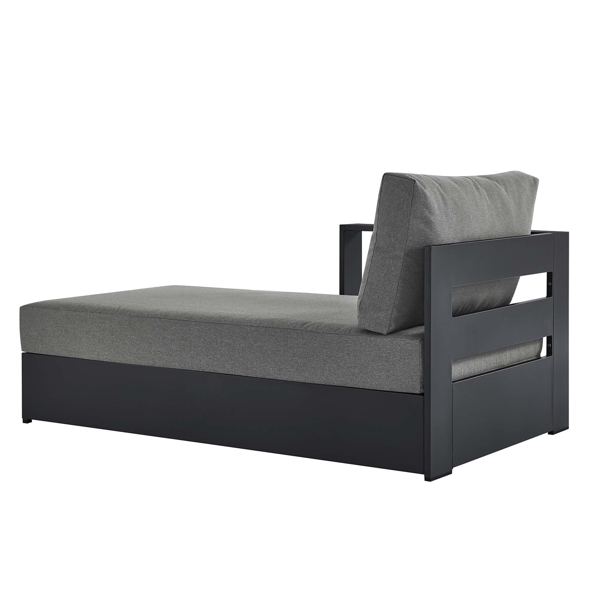 Modway Tahoe Outdoor Patio Powder-Coated Aluminum Modular Left-Facing Chaise Lounge