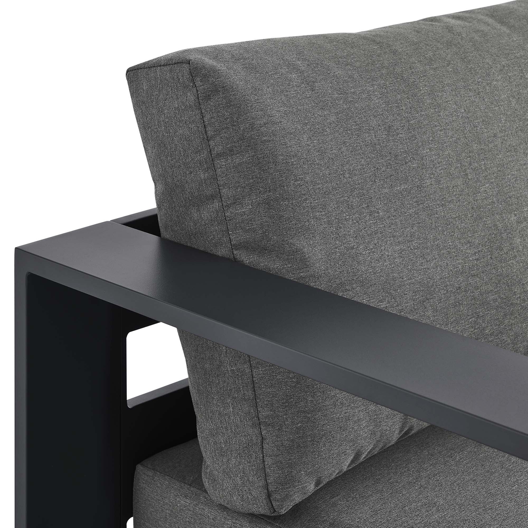 Modway Tahoe Outdoor Patio Powder-Coated Aluminum Modular Left-Facing Chaise Lounge
