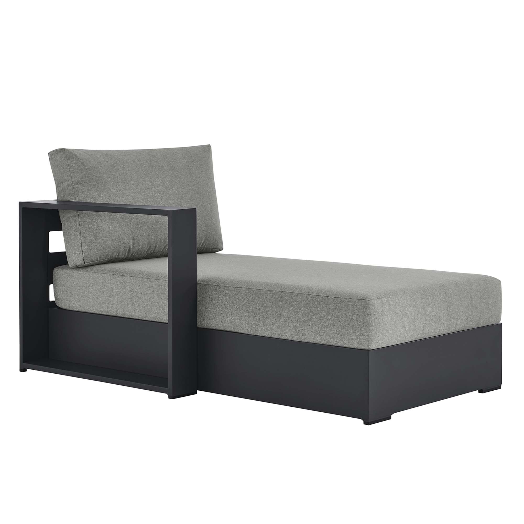Modway Tahoe Outdoor Patio Powder-Coated Aluminum Modular Left-Facing Chaise Lounge