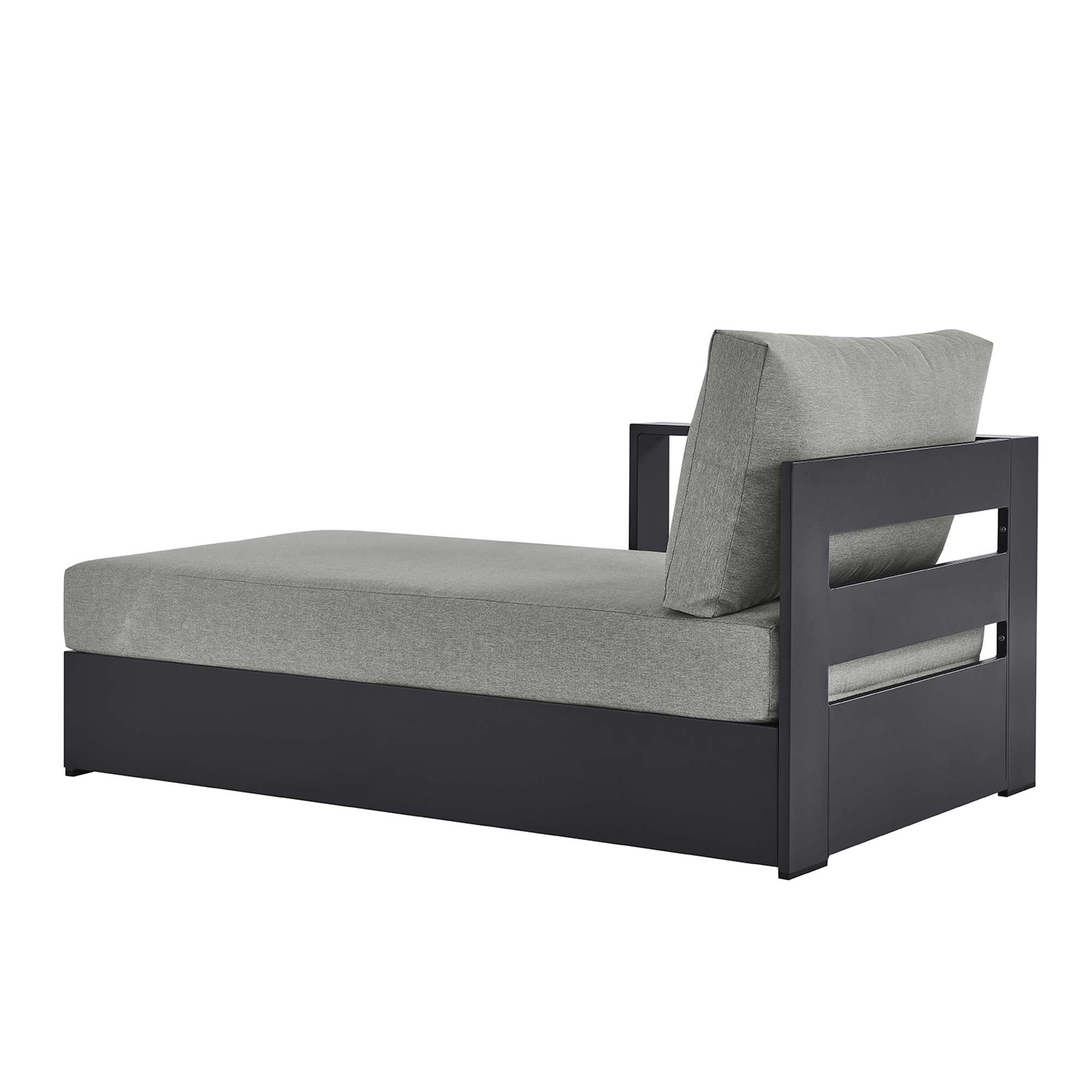 Modway Tahoe Outdoor Patio Powder-Coated Aluminum Modular Left-Facing Chaise Lounge