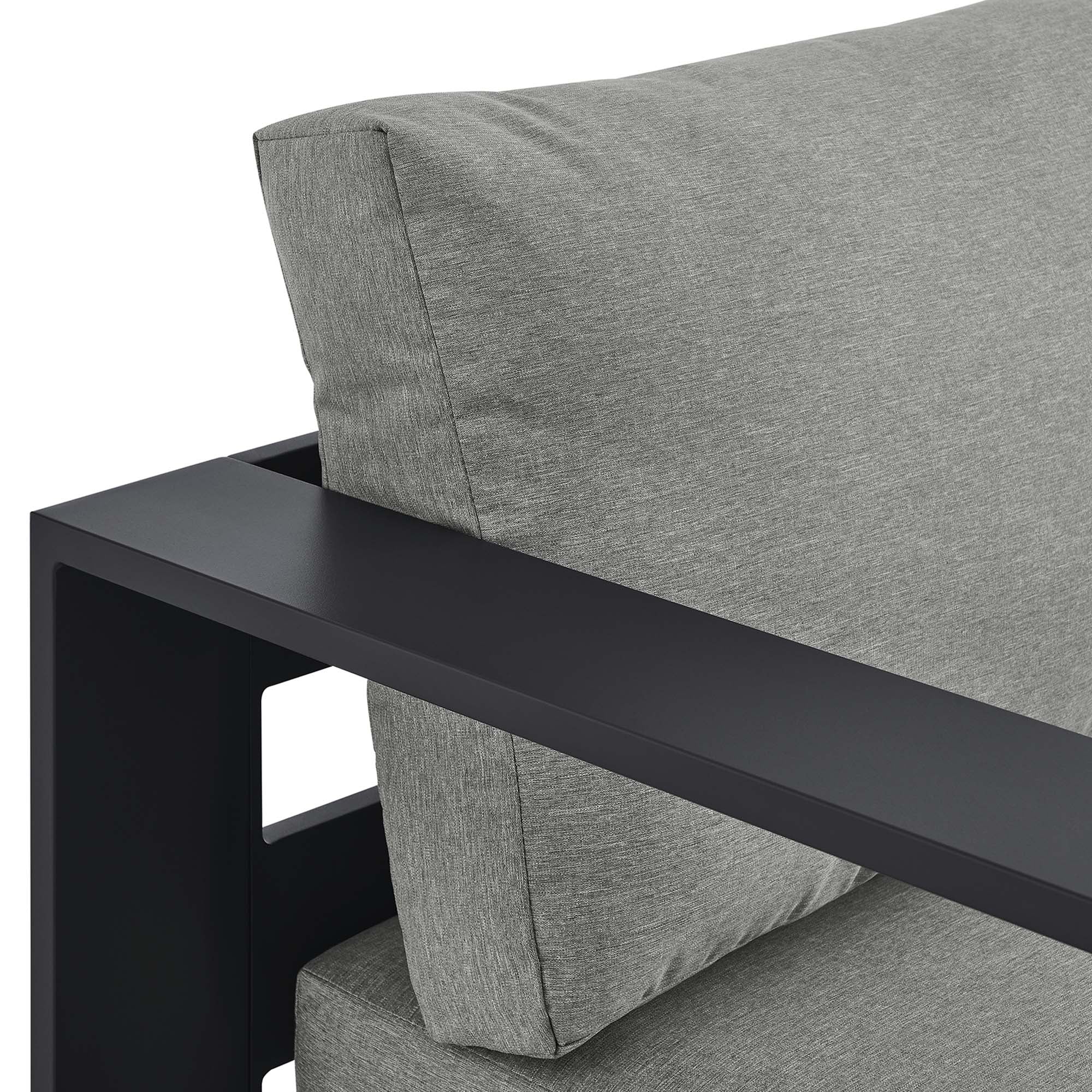 Modway Tahoe Outdoor Patio Powder-Coated Aluminum Modular Left-Facing Chaise Lounge