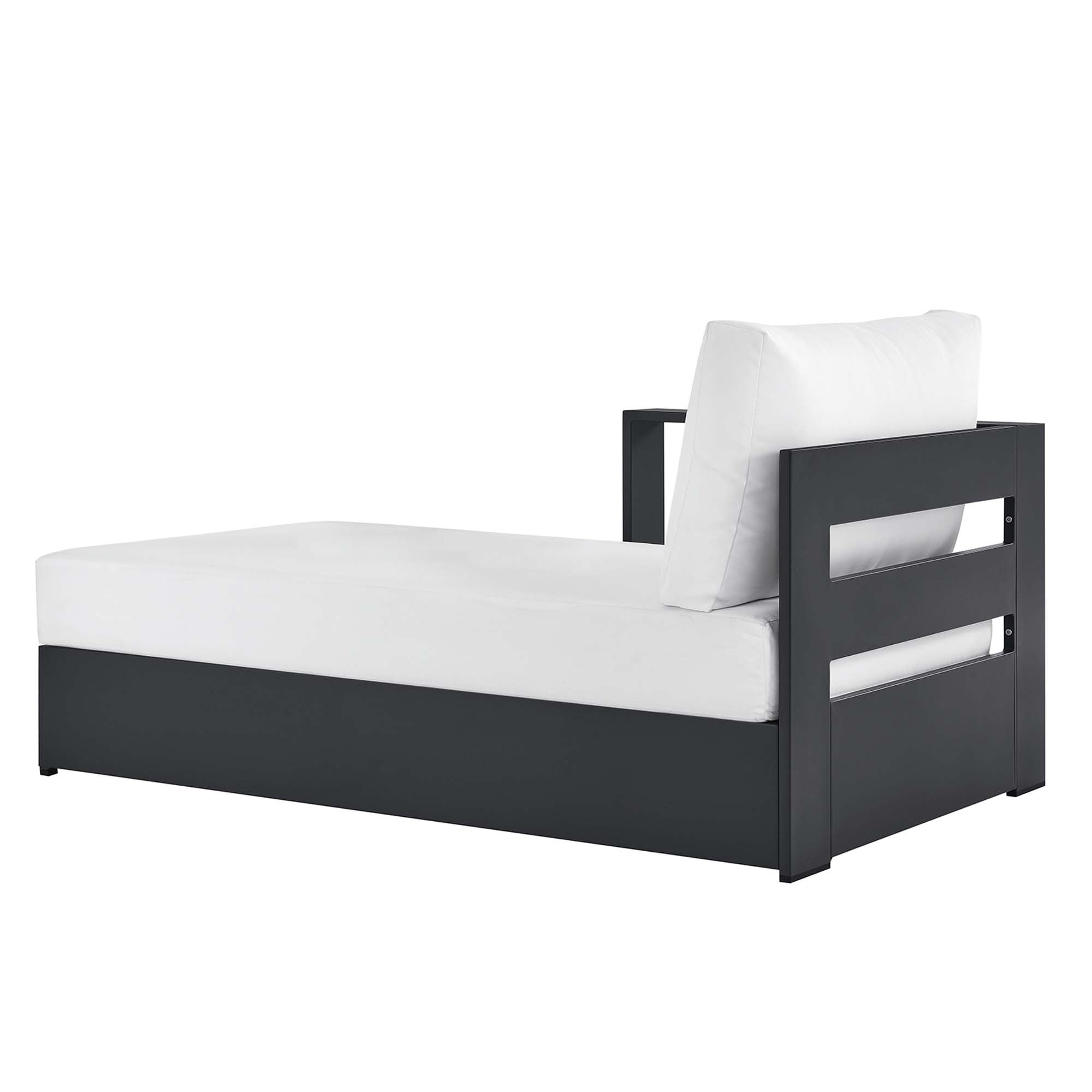 Modway Tahoe Outdoor Patio Powder-Coated Aluminum Modular Left-Facing Chaise Lounge
