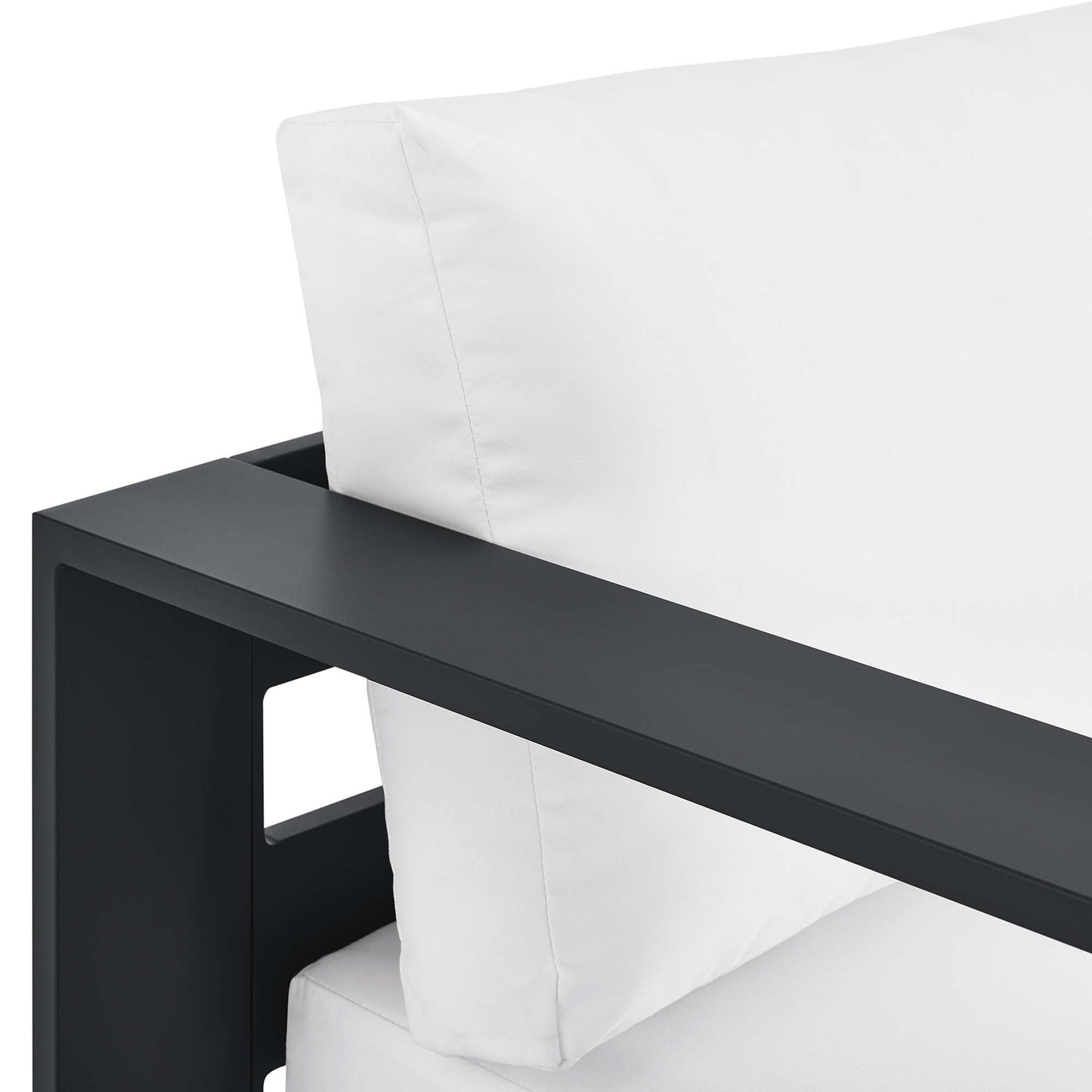 Modway Tahoe Outdoor Patio Powder-Coated Aluminum Modular Left-Facing Chaise Lounge