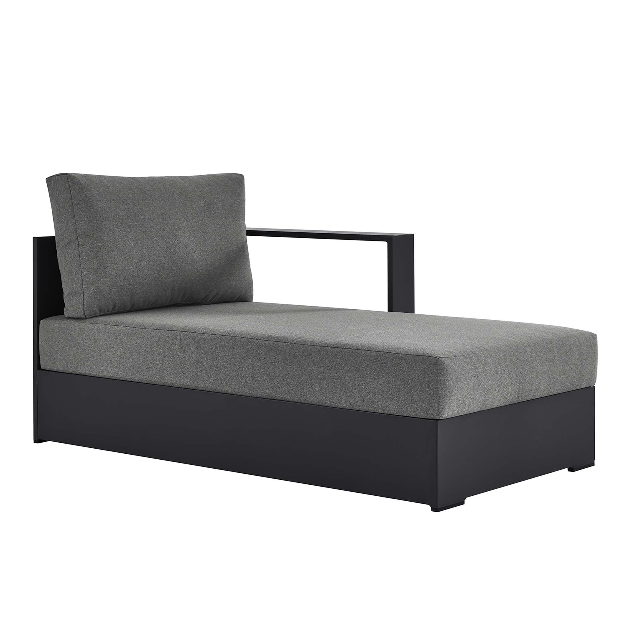 Modway Tahoe Outdoor Patio Powder-Coated Aluminum Modular Right-Facing Chaise Lounge