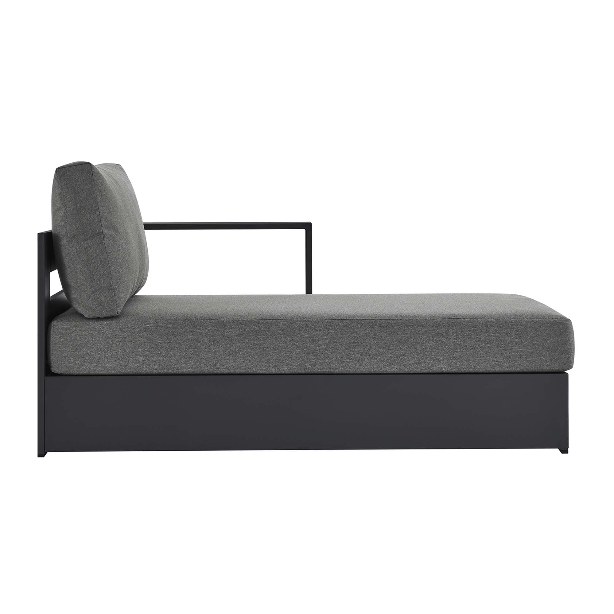 Modway Tahoe Outdoor Patio Powder-Coated Aluminum Modular Right-Facing Chaise Lounge