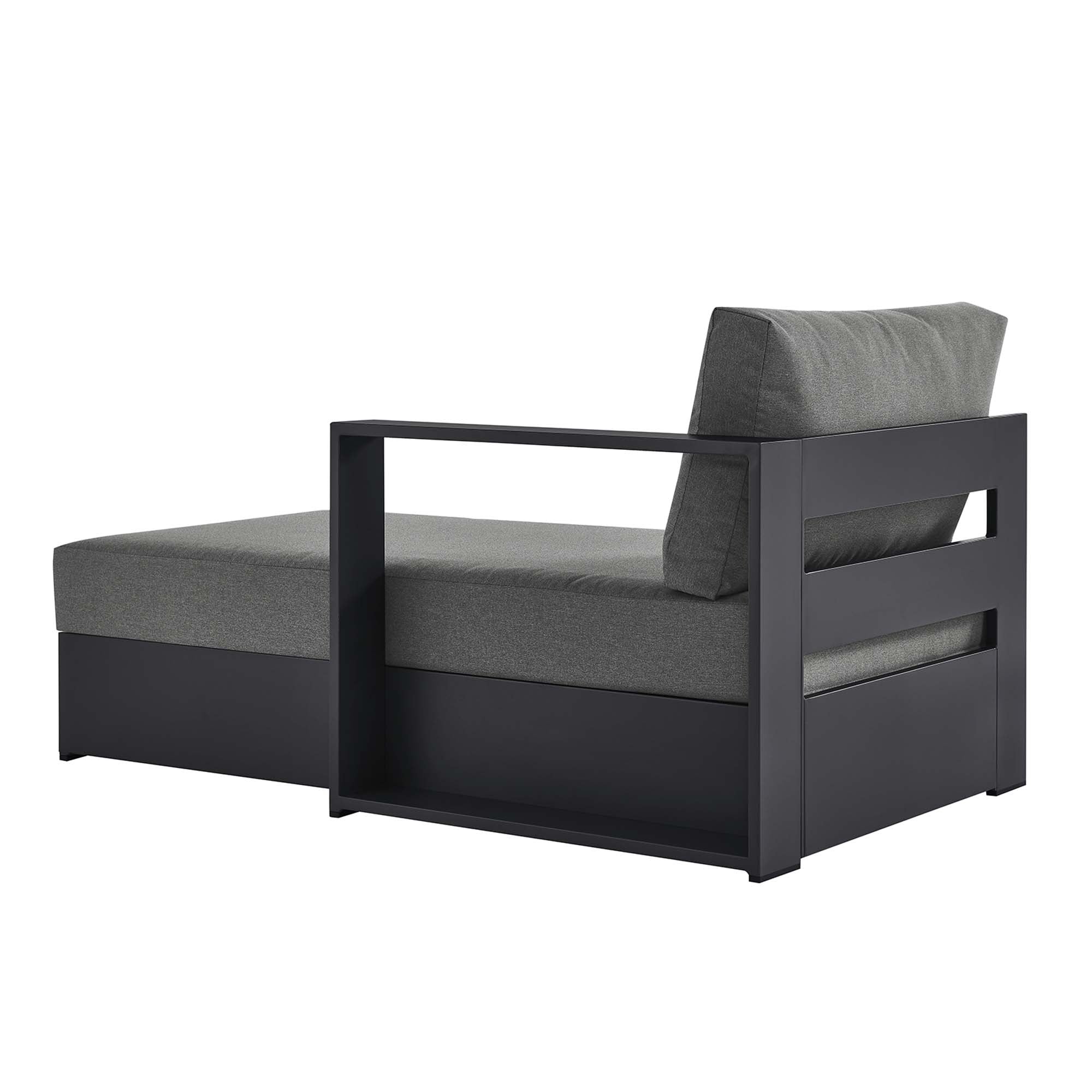 Modway Tahoe Outdoor Patio Powder-Coated Aluminum Modular Right-Facing Chaise Lounge