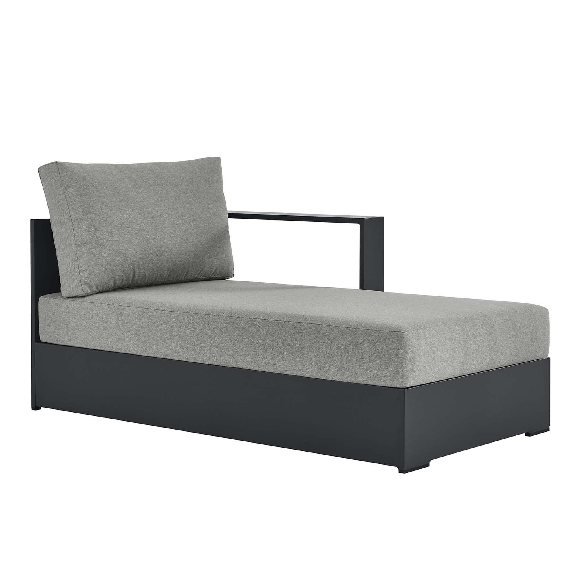 Modway Tahoe Outdoor Patio Powder-Coated Aluminum Modular Right-Facing Chaise Lounge