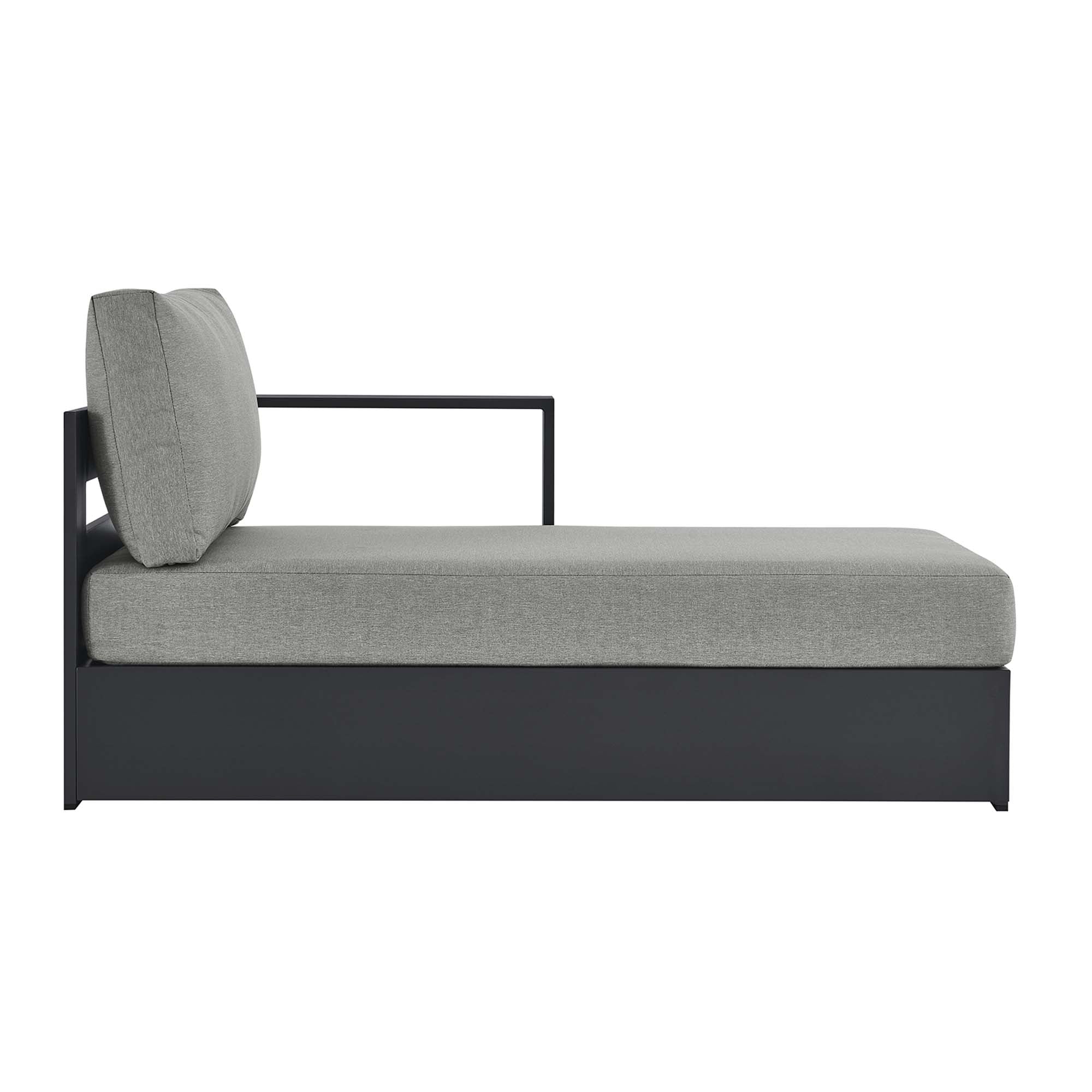 Modway Tahoe Outdoor Patio Powder-Coated Aluminum Modular Right-Facing Chaise Lounge