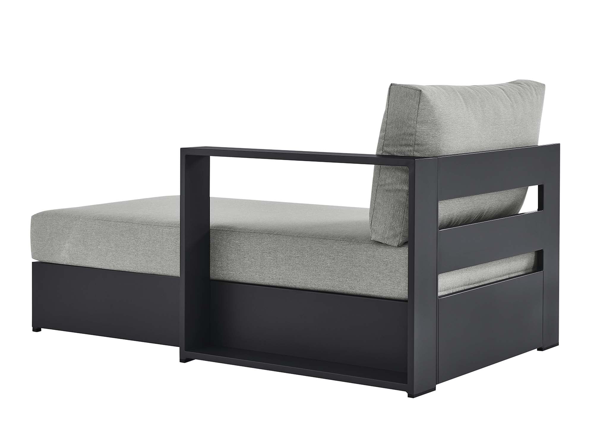 Modway Tahoe Outdoor Patio Powder-Coated Aluminum Modular Right-Facing Chaise Lounge