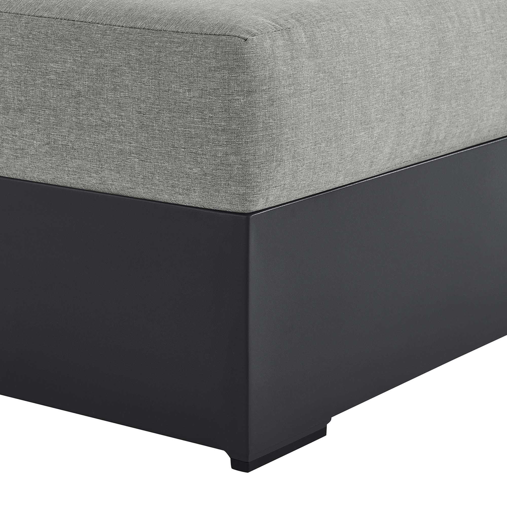 Modway Tahoe Outdoor Patio Powder-Coated Aluminum Modular Right-Facing Chaise Lounge