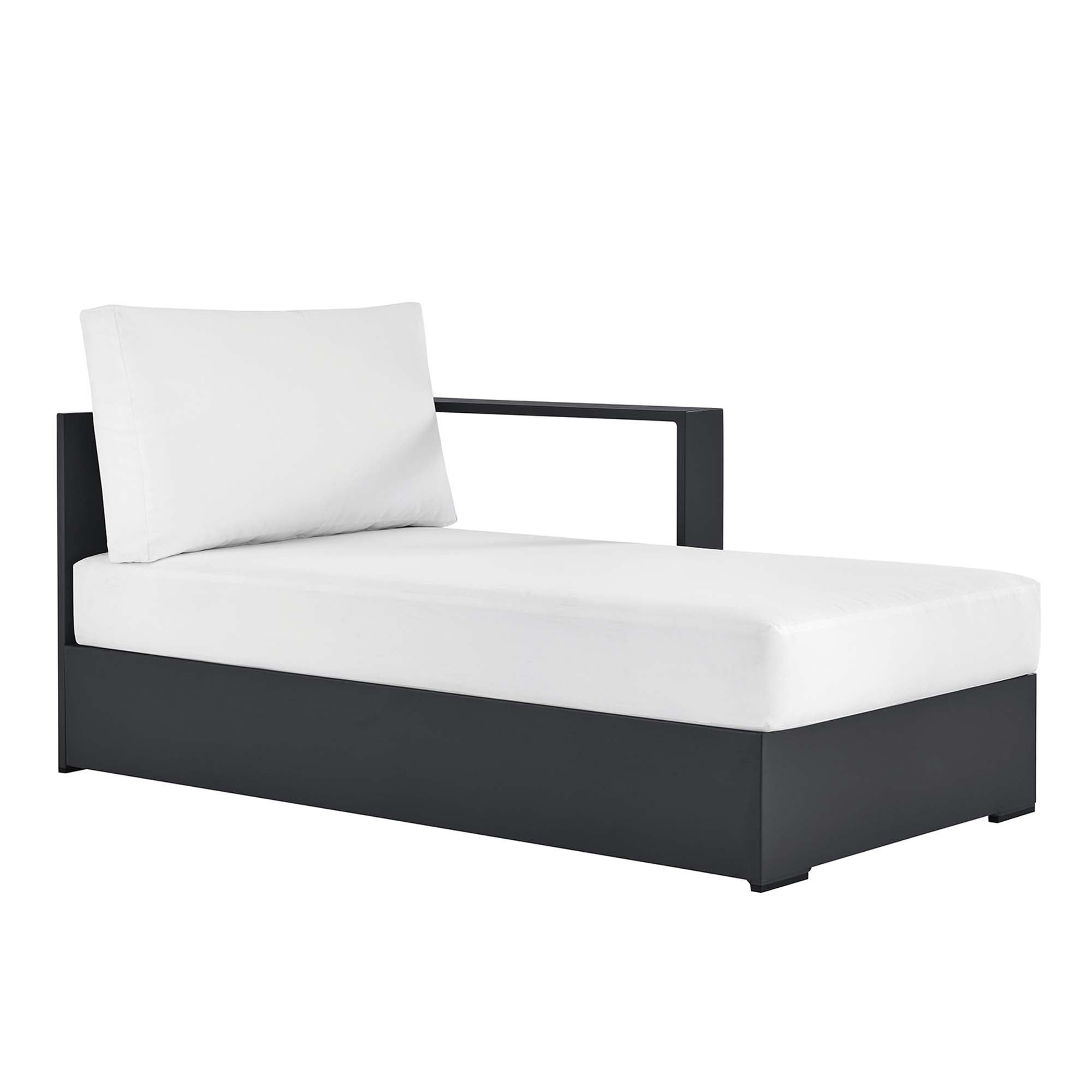Modway Tahoe Outdoor Patio Powder-Coated Aluminum Modular Right-Facing Chaise Lounge