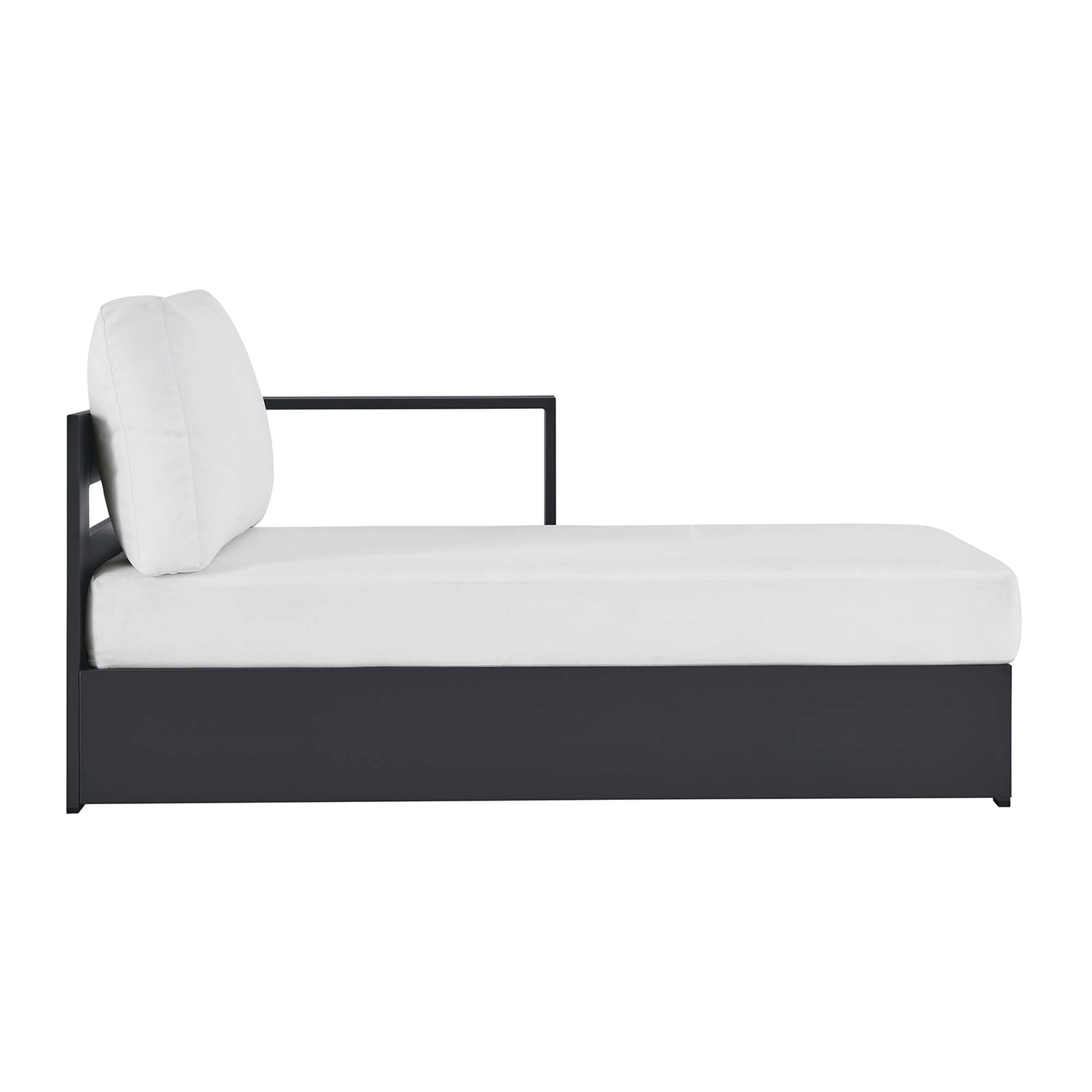 Modway Tahoe Outdoor Patio Powder-Coated Aluminum Modular Right-Facing Chaise Lounge