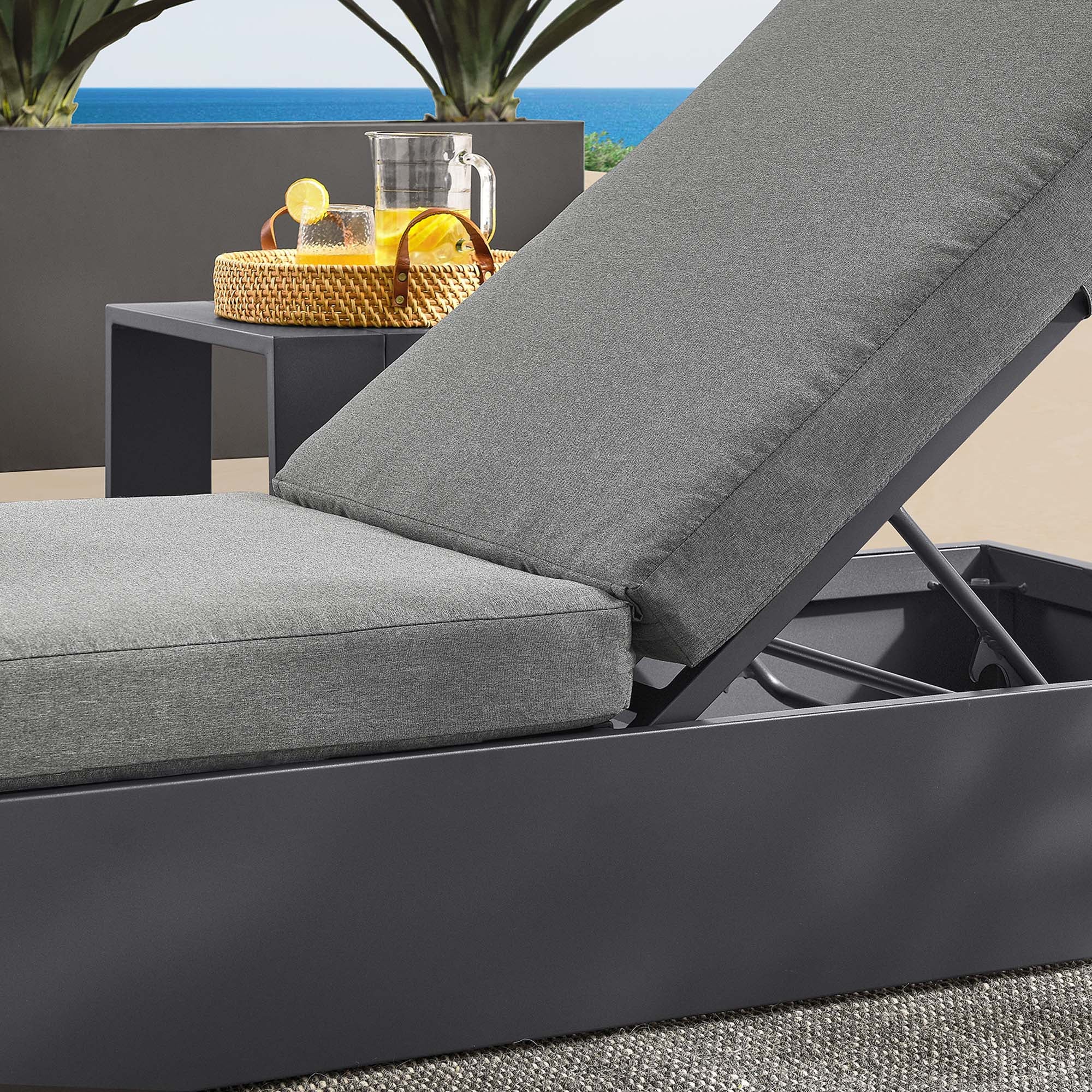 Modway Tahoe Outdoor Patio Powder-Coated Aluminum Chaise Lounge Chair
