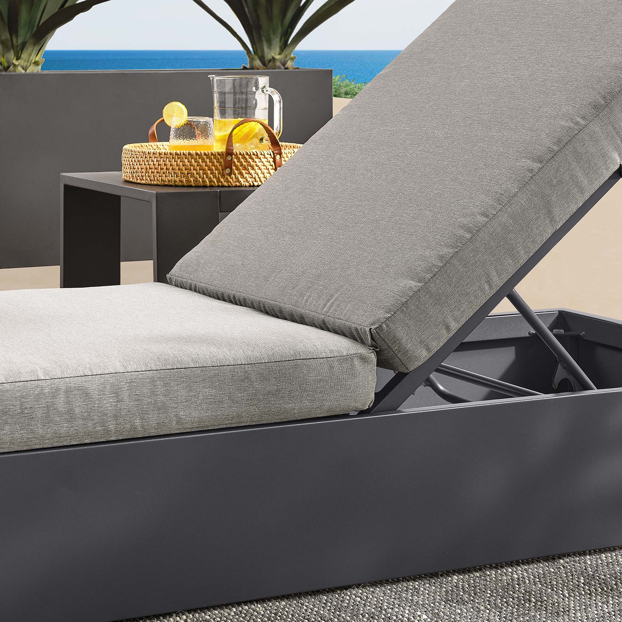 Modway Tahoe Outdoor Patio Powder-Coated Aluminum Chaise Lounge Chair