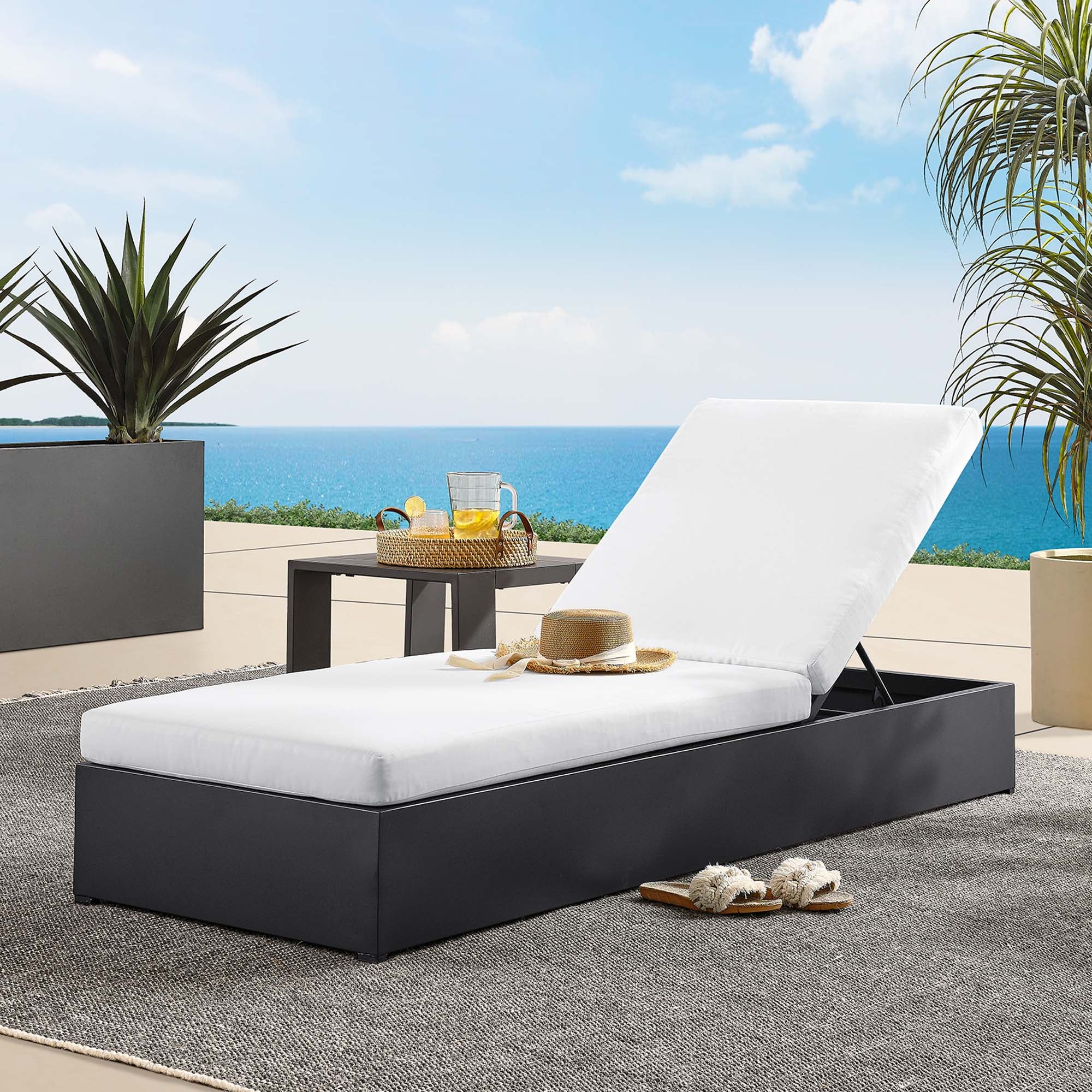 Modway Tahoe Outdoor Patio Powder-Coated Aluminum Chaise Lounge Chair