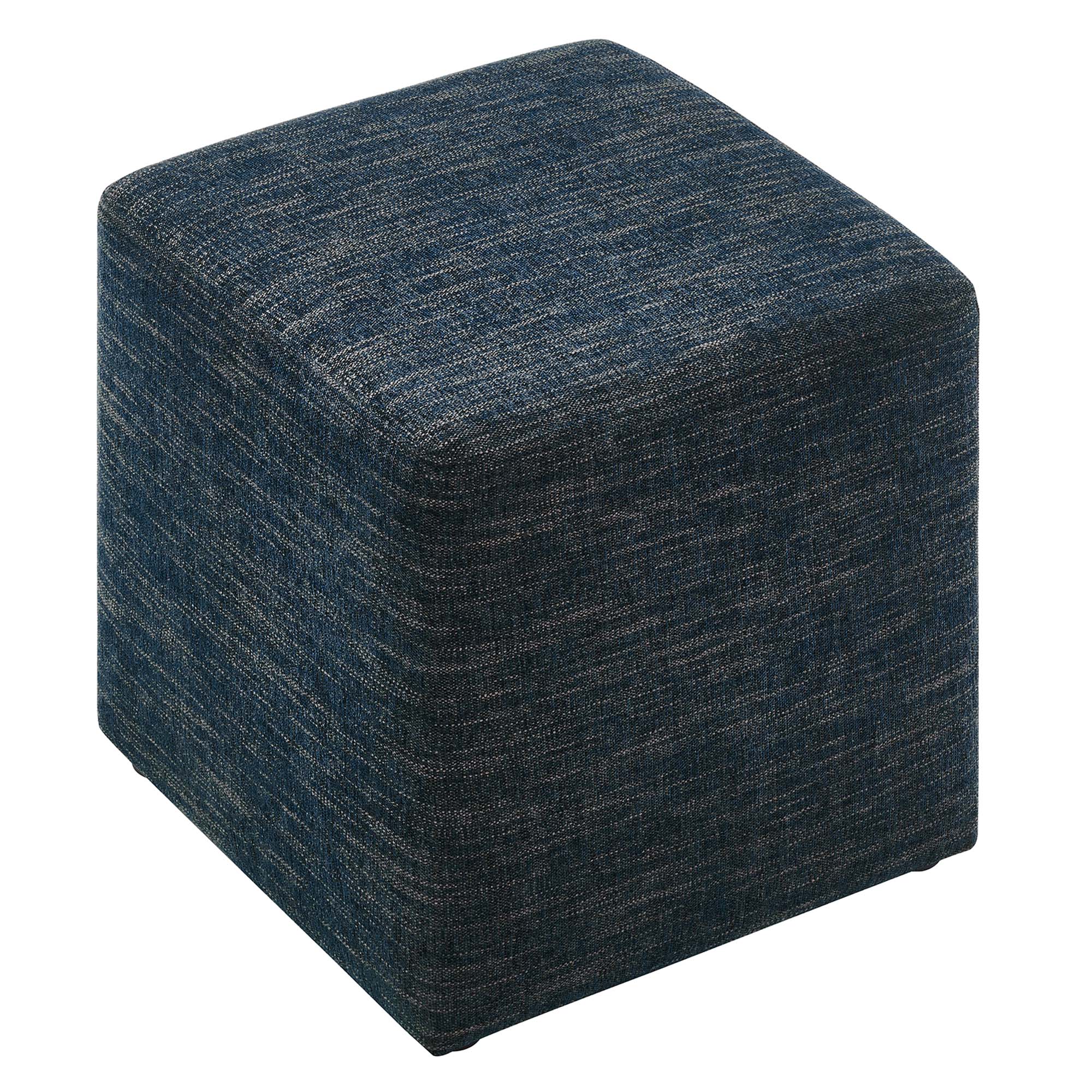 Modway Callum 17" Square Woven Heathered Fabric Upholstered Ottoman